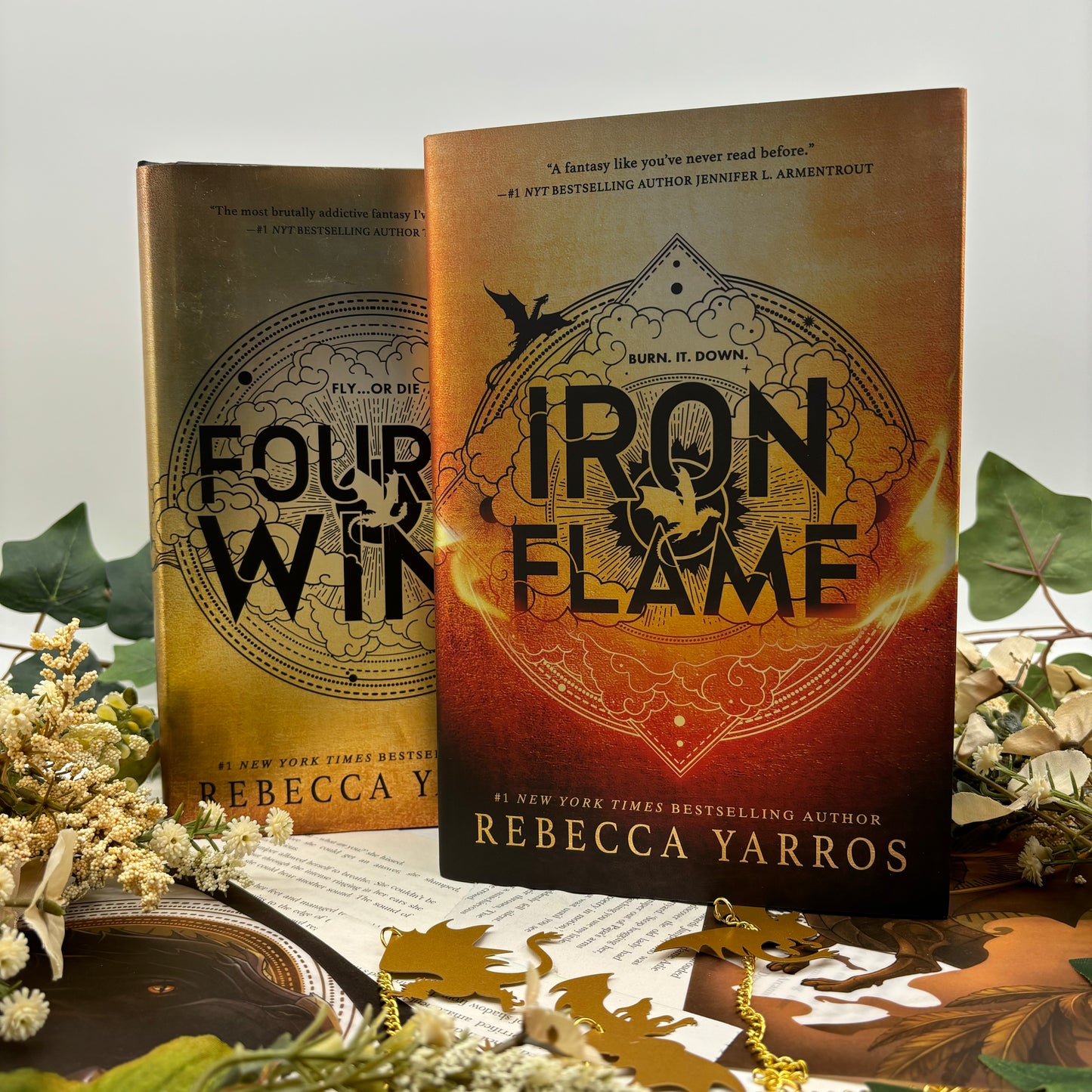 The Empyrean Series Fourth Wing and Iron Flame