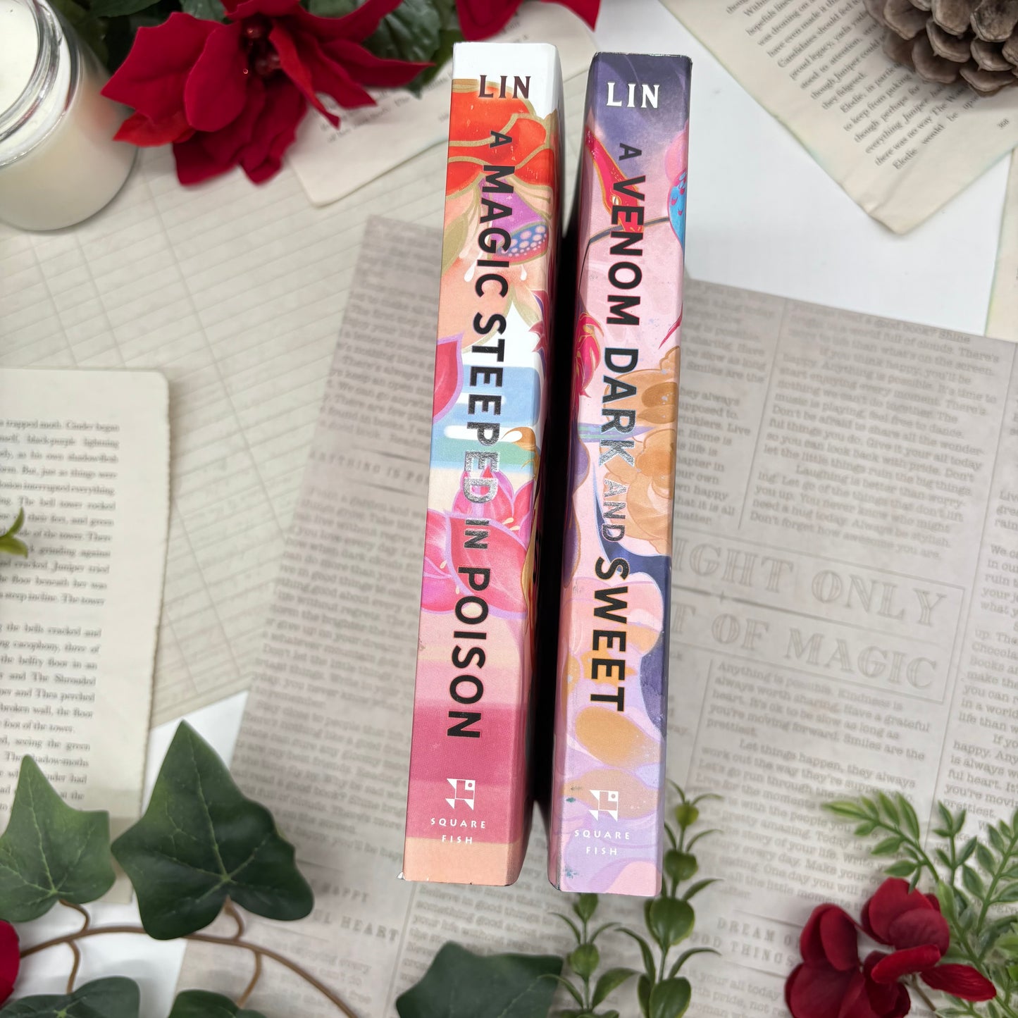 Book of Tea duology by Judy I. Lin special edition paperback set with custom edges spines