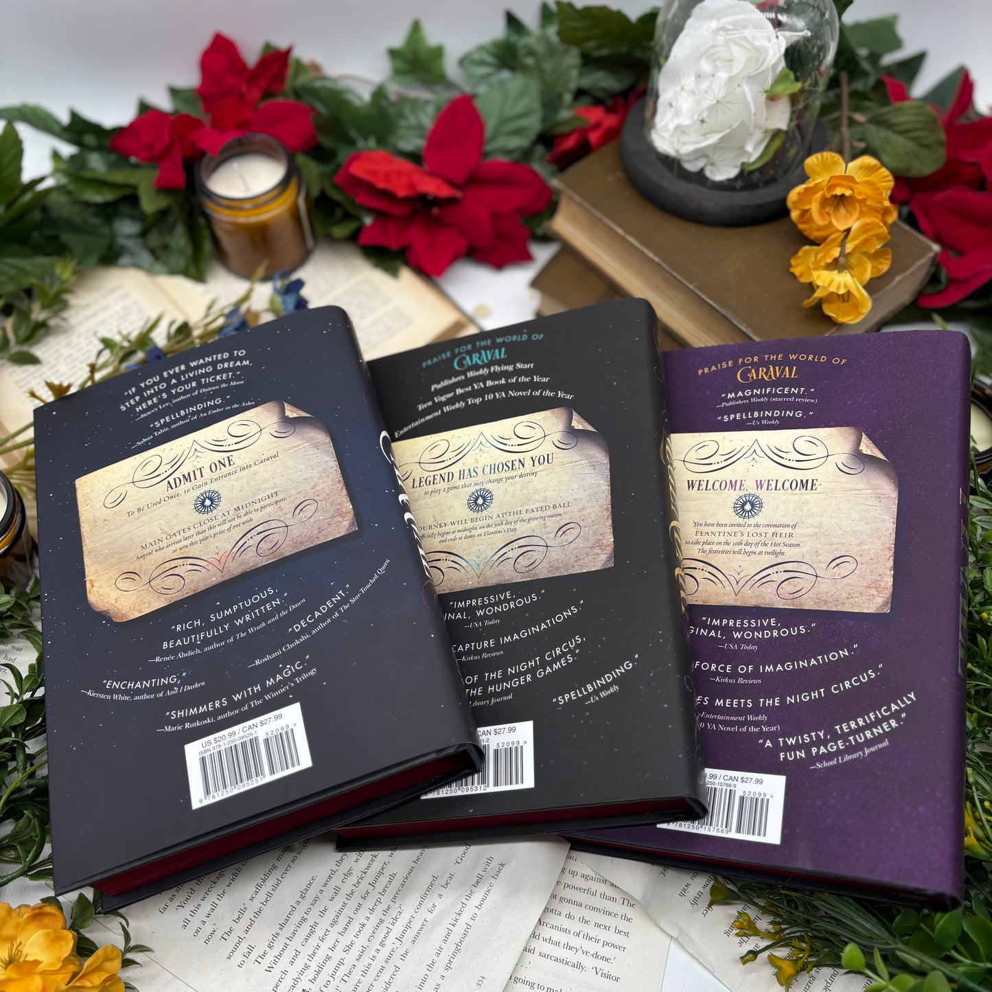 Caraval special edition back covers