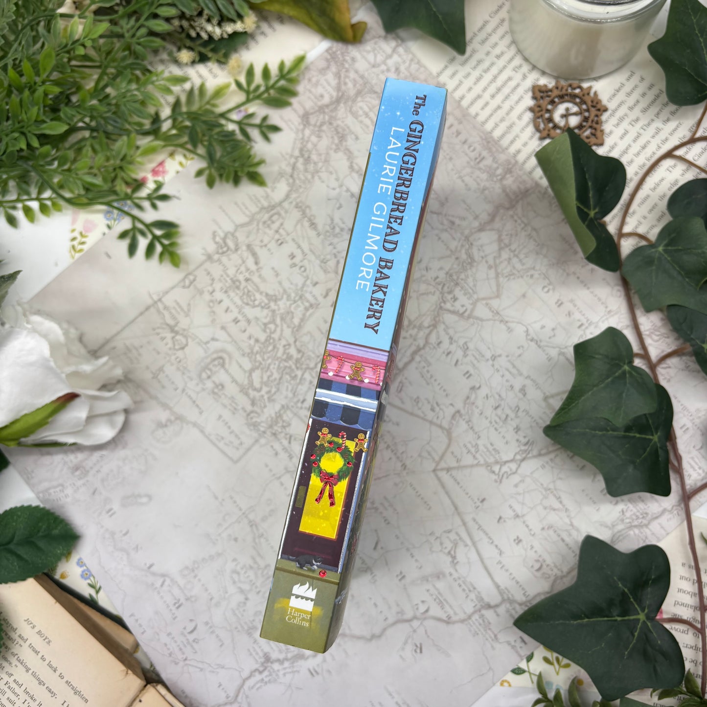 Special edition paperback of The Gingerbread Bakery by Laurie Gilmore with custom printed edges