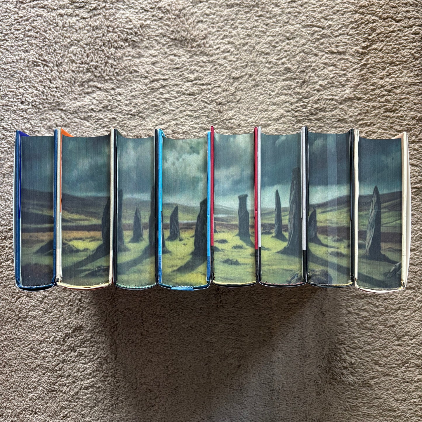 Diana Gabaldon Outlander series hardcover set with decorative edges