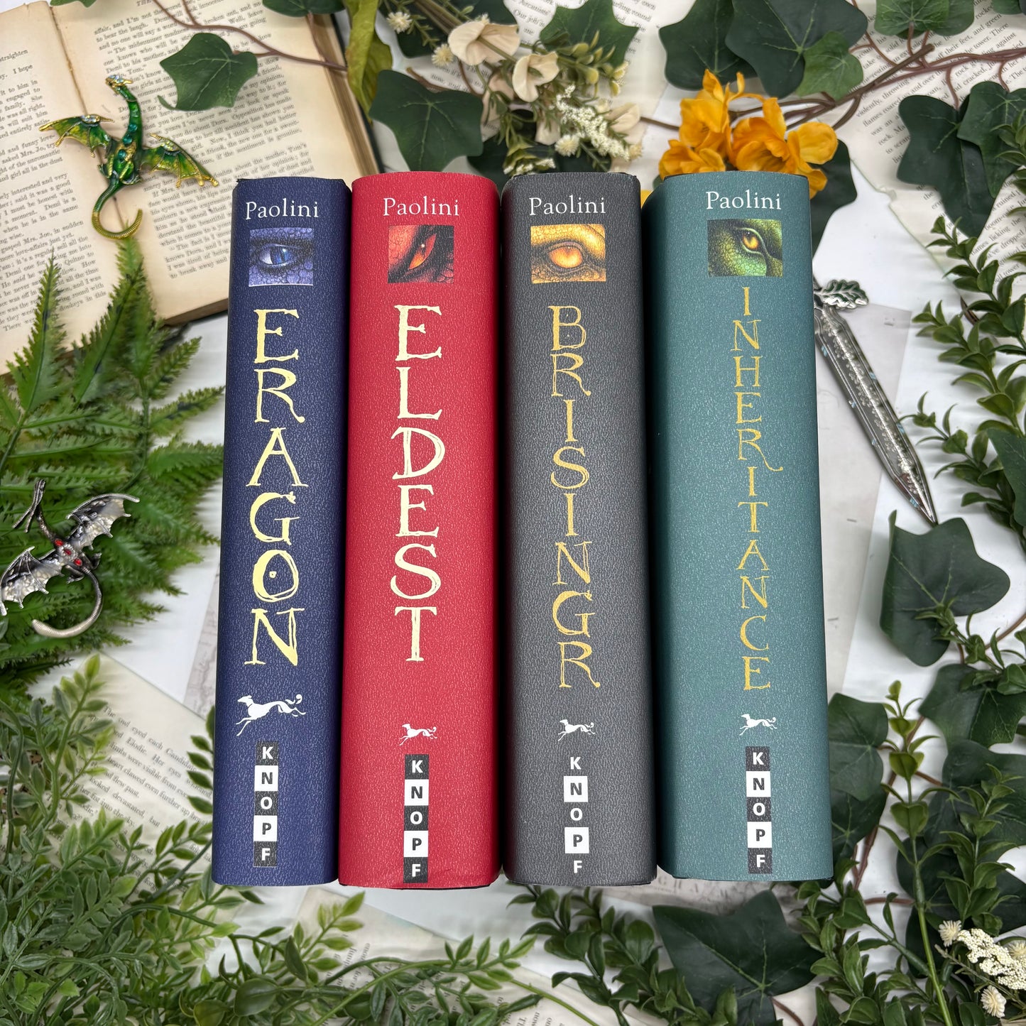 Handmade special edition of Eragon with printed book edge design