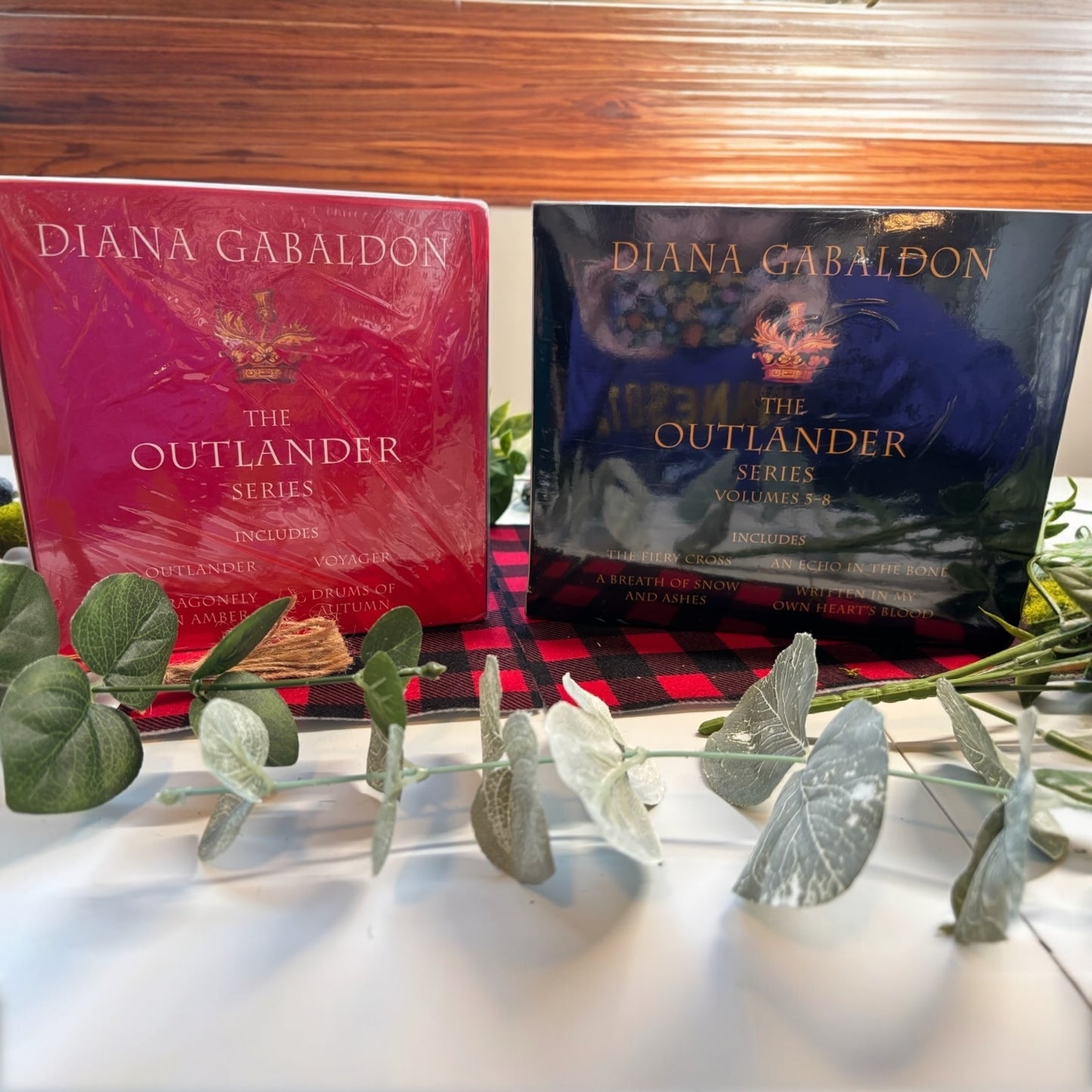 Outlander special edition paperback book set with custom edges by Diana Gabaldon