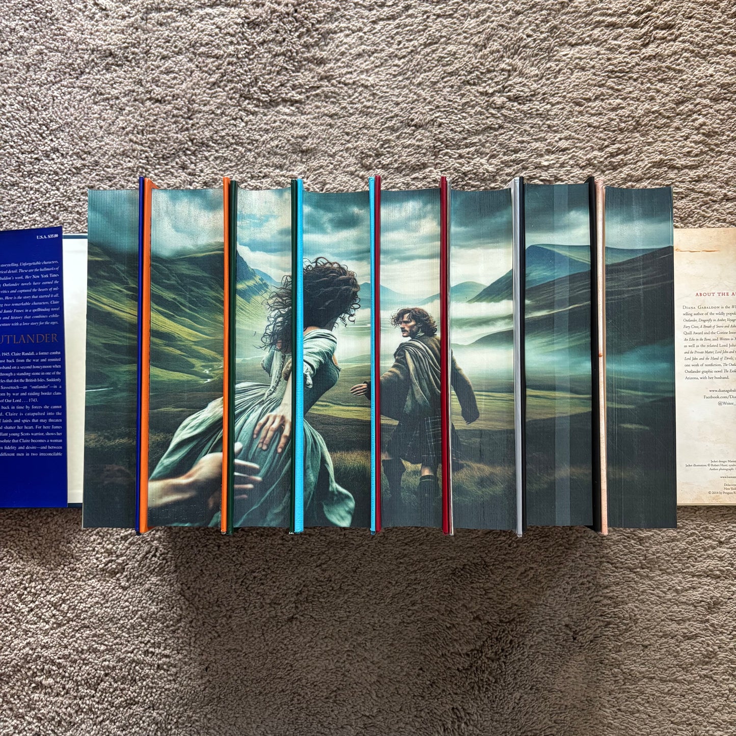 Outlander special edition hardcover book set with custom printed edges