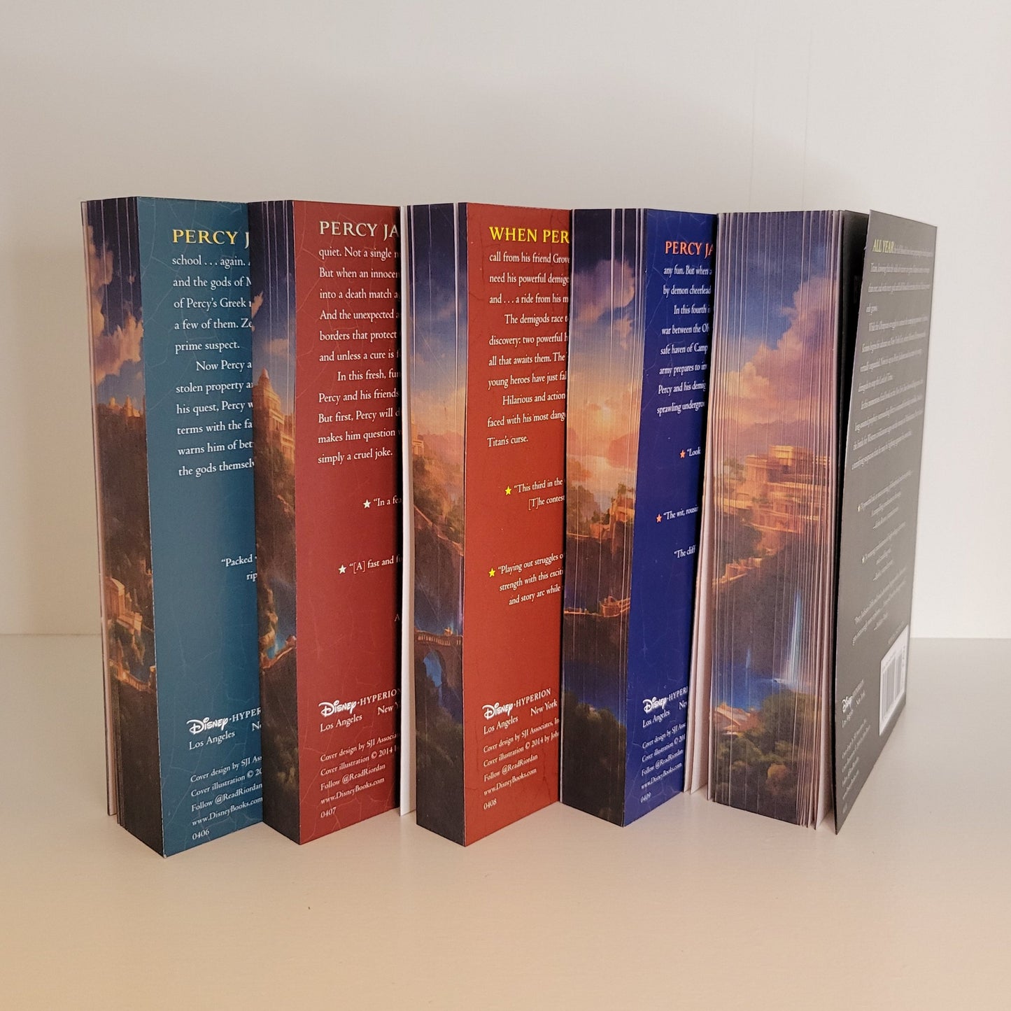 Percy Jackson special edition paperback box set with printed edges by Rick Riordan
