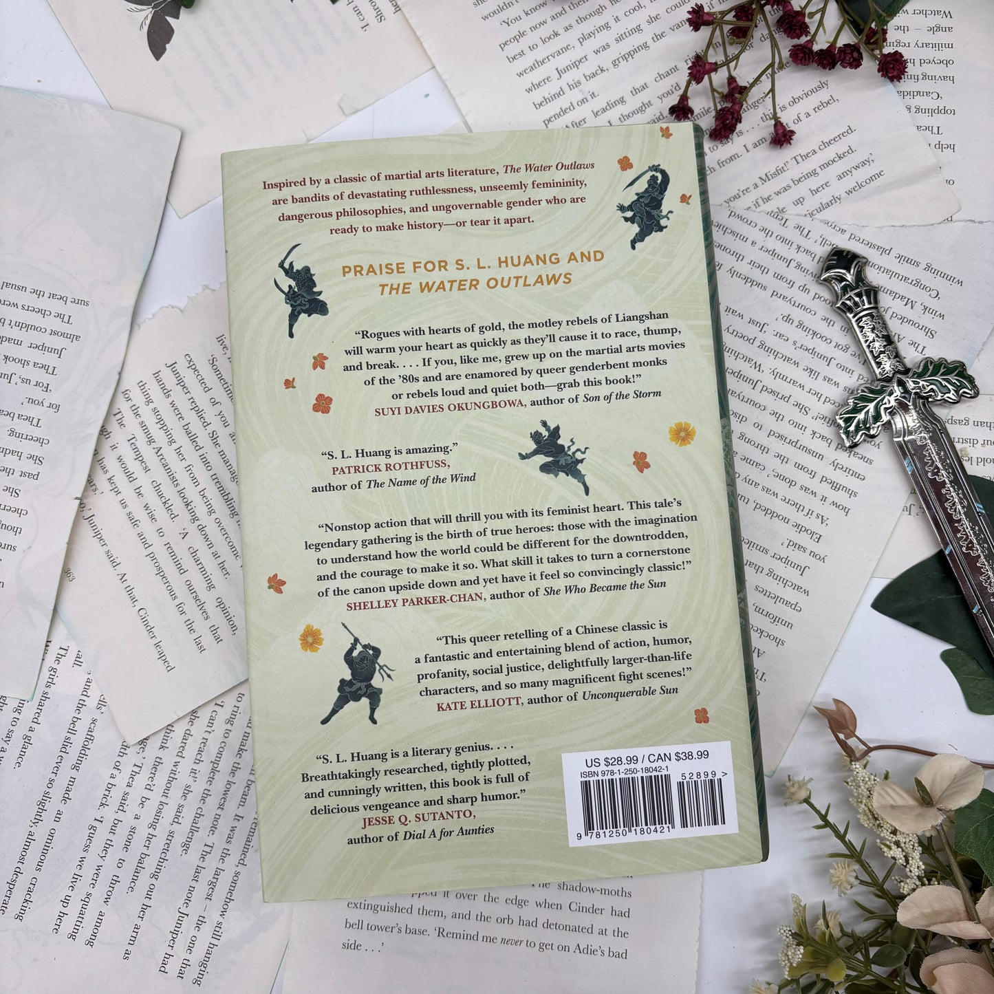 Handmade hardcover edition of The Water Outlaws with printed edges