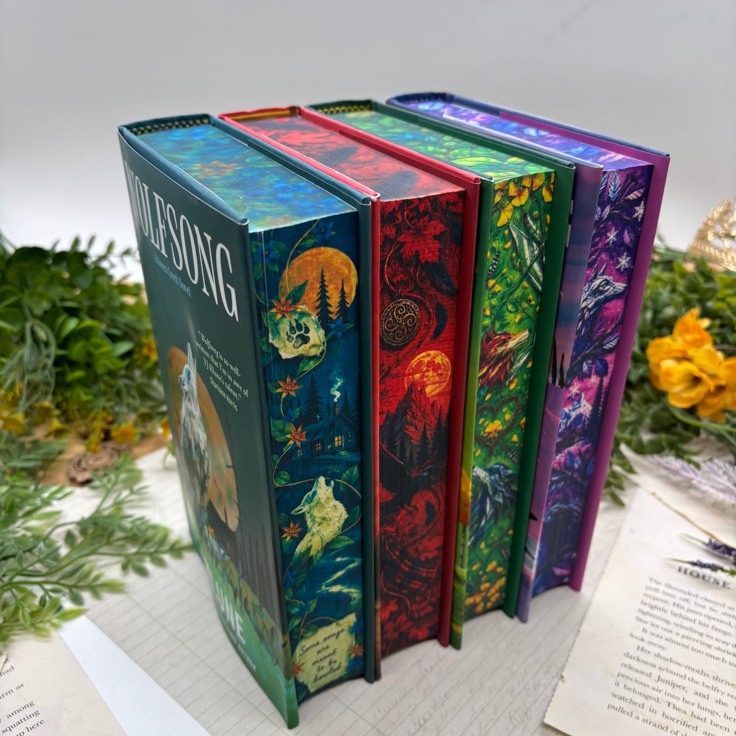 Green Creek series by TJ Klune four book special edition hardcover set with custom designed edges