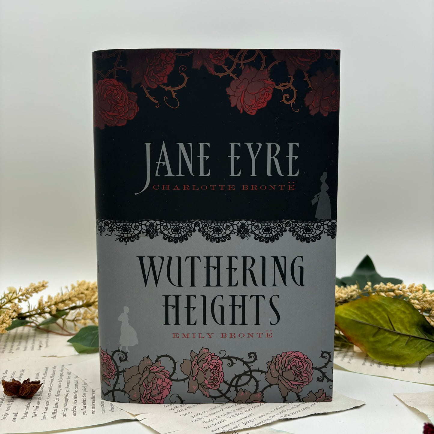 Jane Eyre and Wuthering Heights collector’s edition book set with custom printed edges