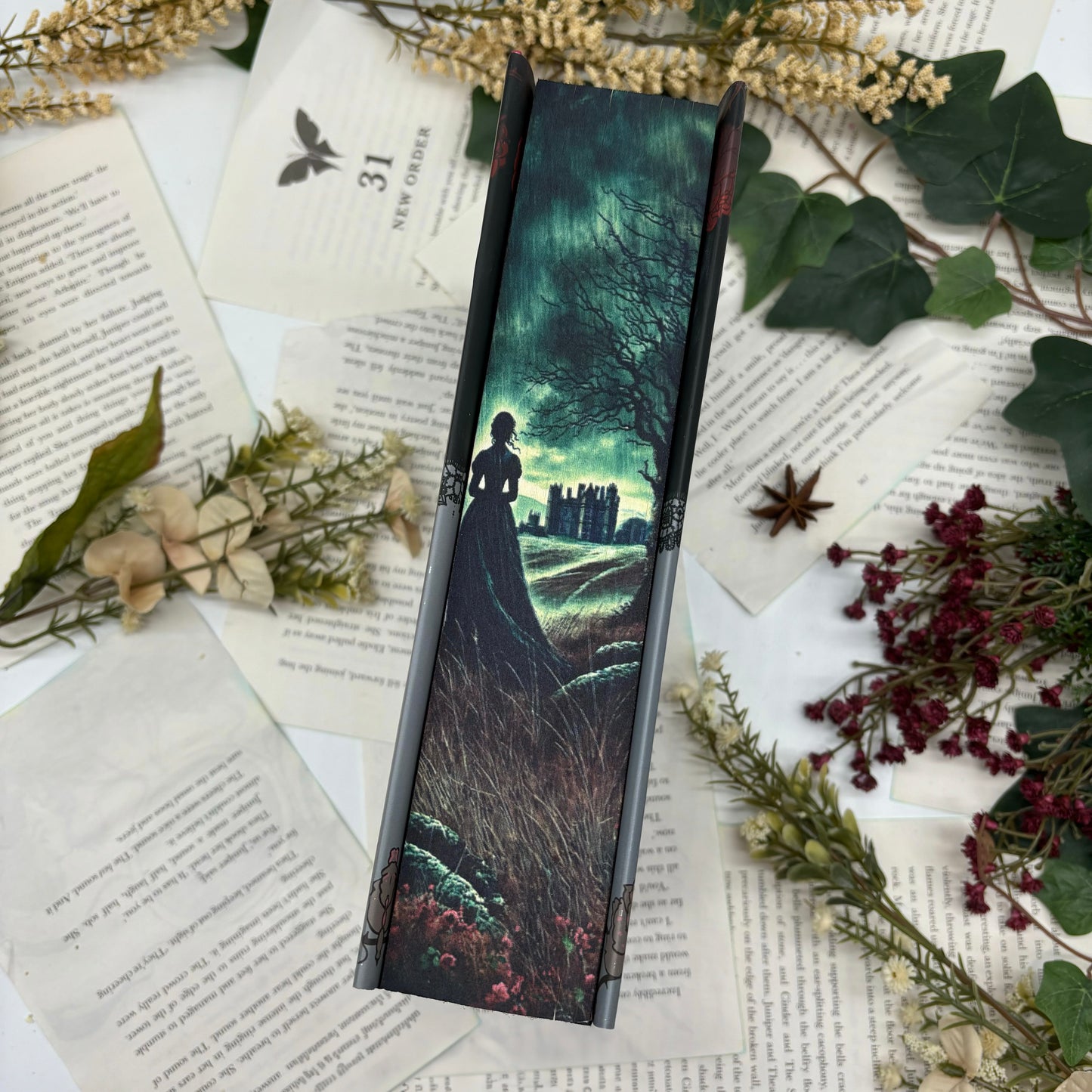 Jane Eyre and Wuthering Heights collector’s edition book set with custom printed edges