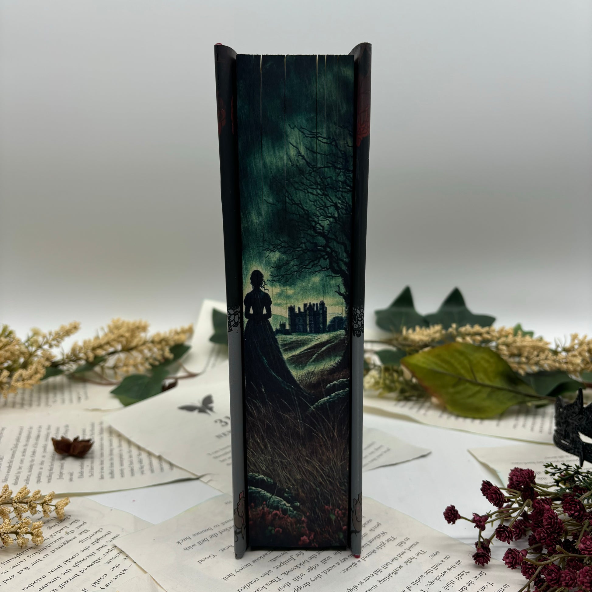 Jane Eyre and Wuthering Heights collector’s edition book set with custom printed edges