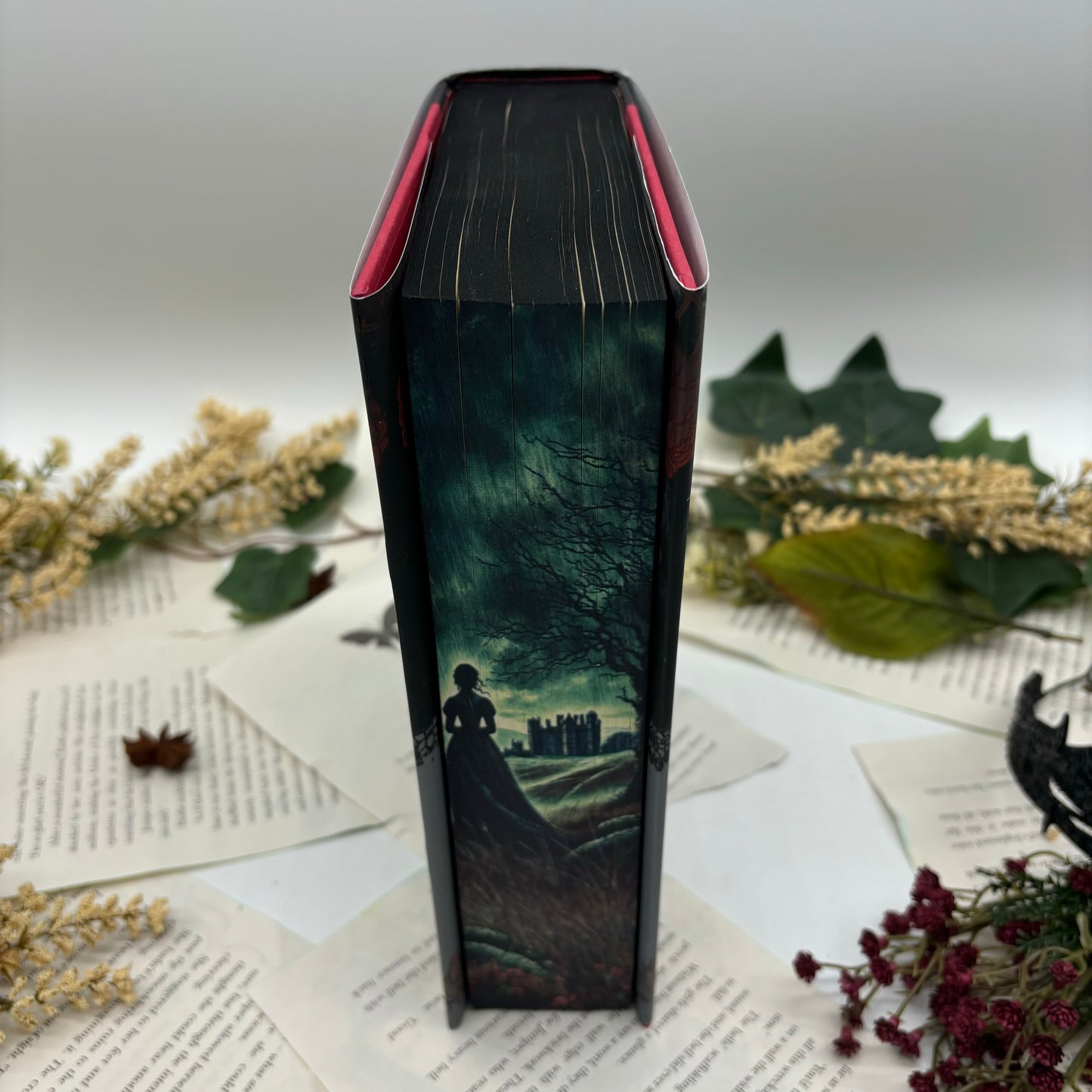 Jane Eyre and Wuthering Heights collector’s edition book set with custom printed edges