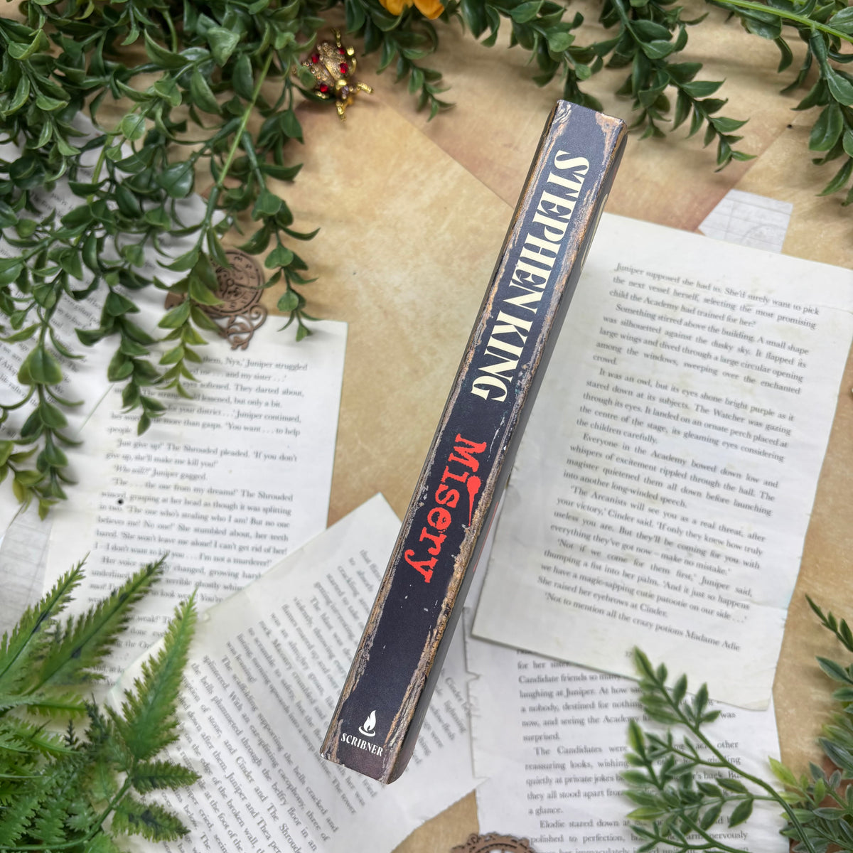 Misery by Stephen King paperback special edition book with custom edges spine