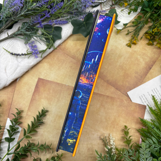 Artemis by Andy Weir special edition hardcover with custom designed edges front view