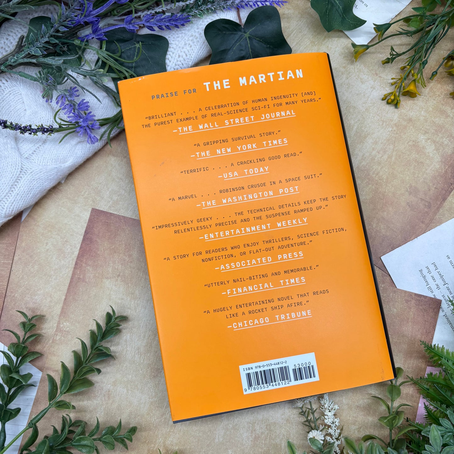 Artemis by Andy Weir special edition hardcover with custom designed edges back cover view