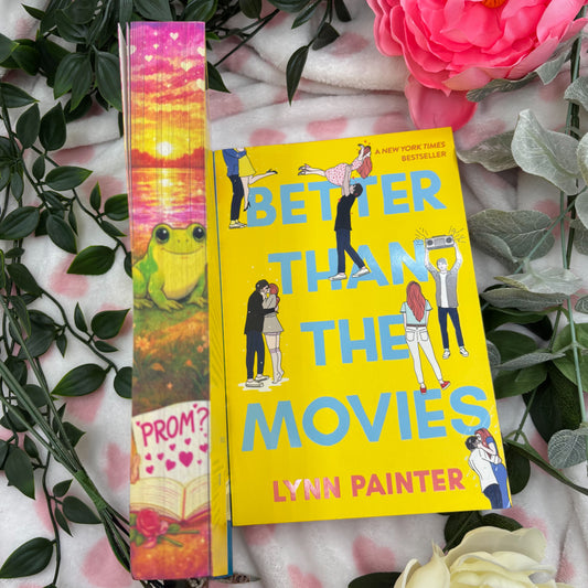 Better Than the Movies by Lynn Painter special edition paperback with custom sprayed edges front view