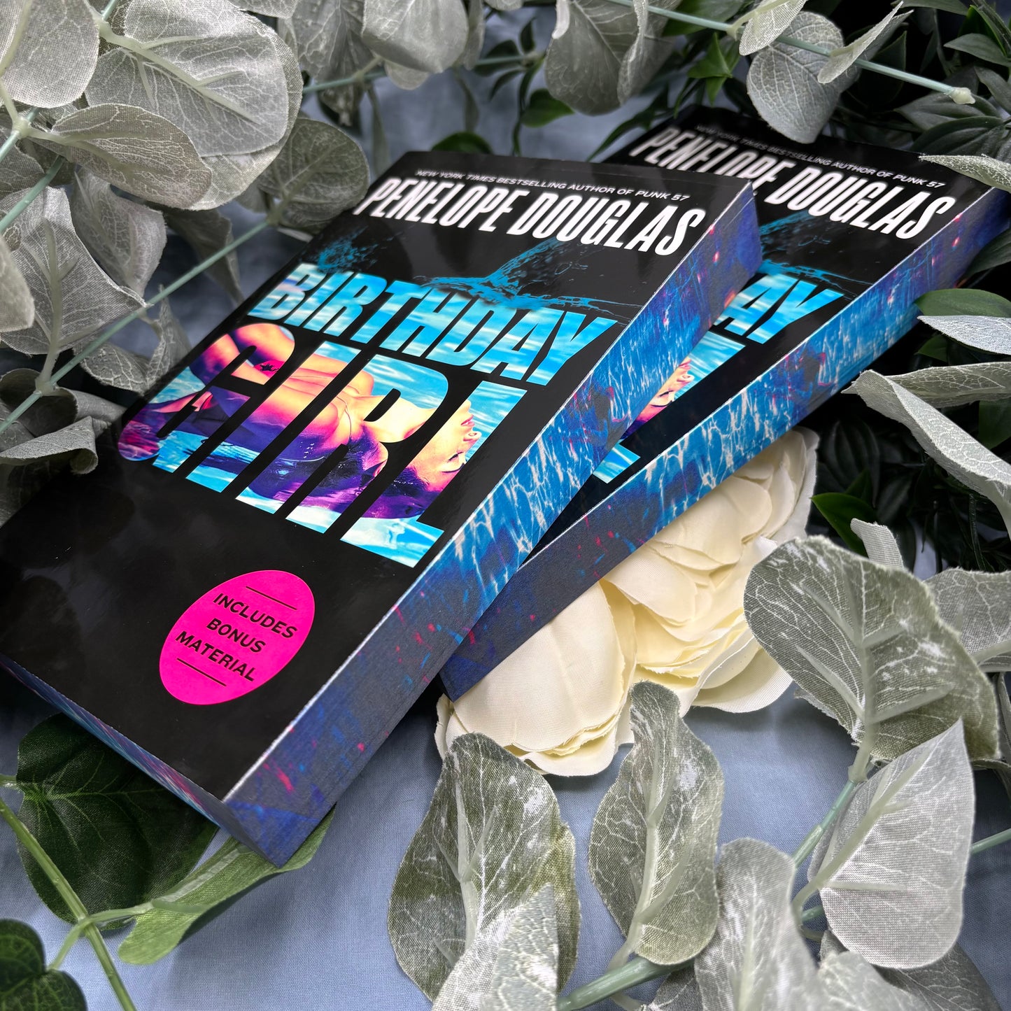 Birthday Girl by Penelope Douglas special edition paperback with custom designed edges front view