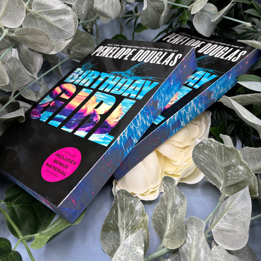 Birthday Girl by Penelope Douglas special edition paperback with custom designed edges front view