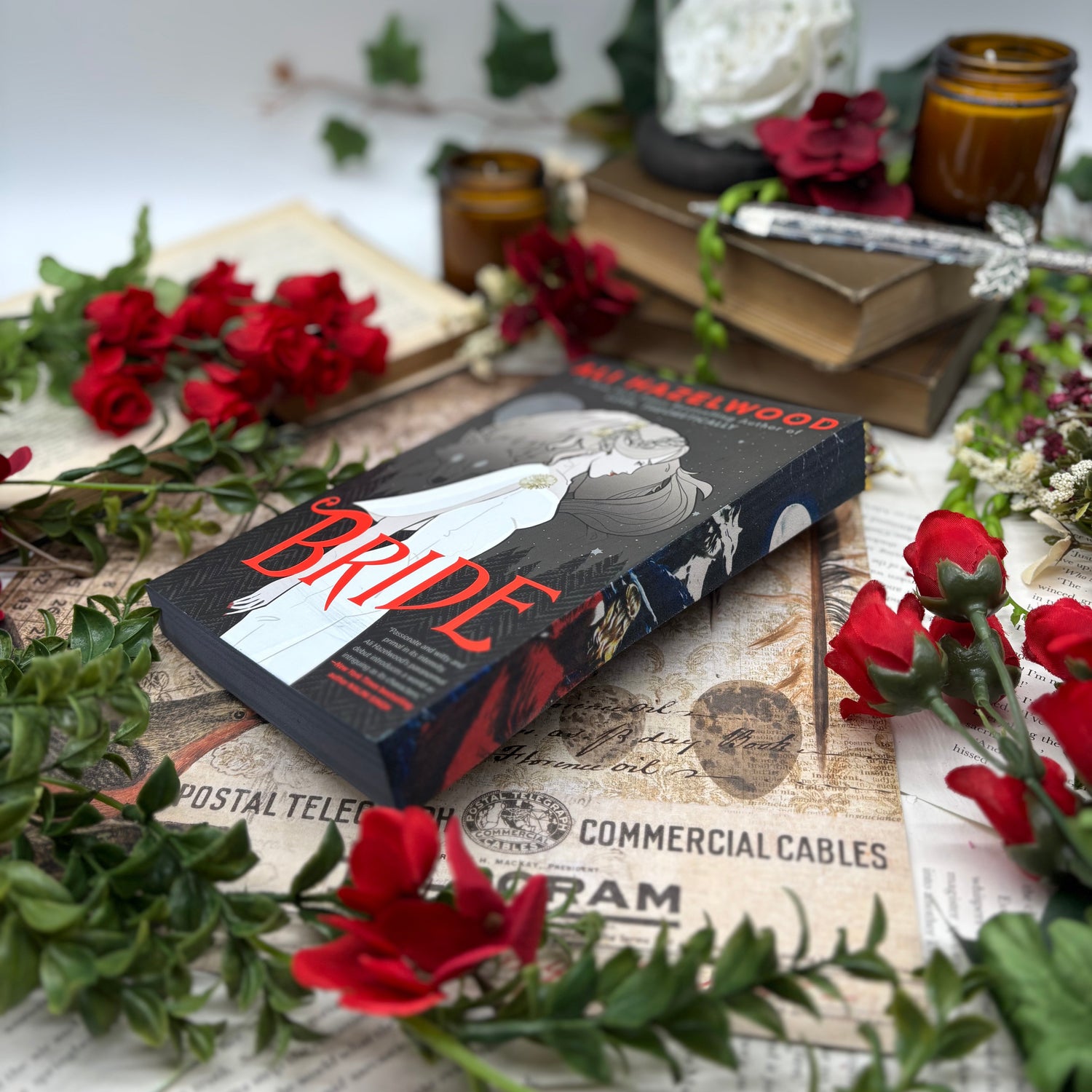 Bride special edition paperback with stenciled edges by Ali Hazelwood 