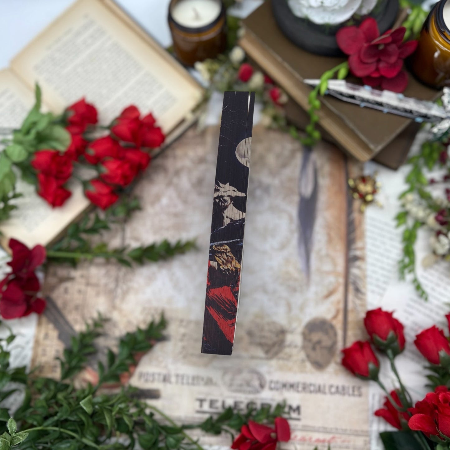 Bride special edition paperback with stenciled edges by Ali Hazelwood middle