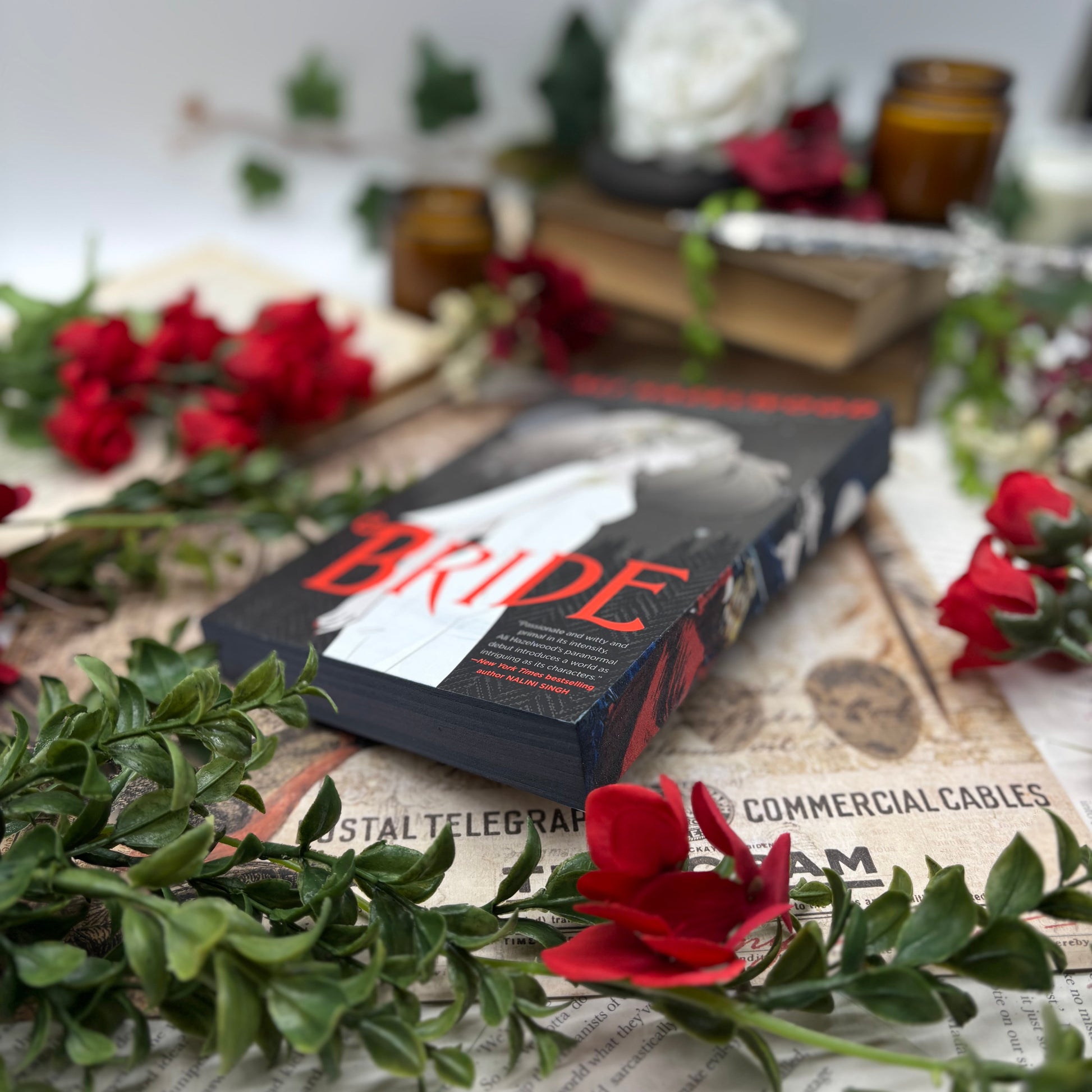 Bride special edition paperback with stenciled edges by Ali Hazelwood 