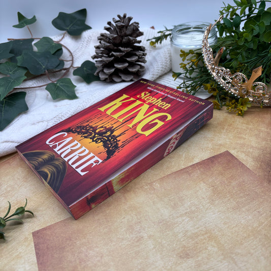 Carrie by Stephen King special edition paperback with custom designed edges front view