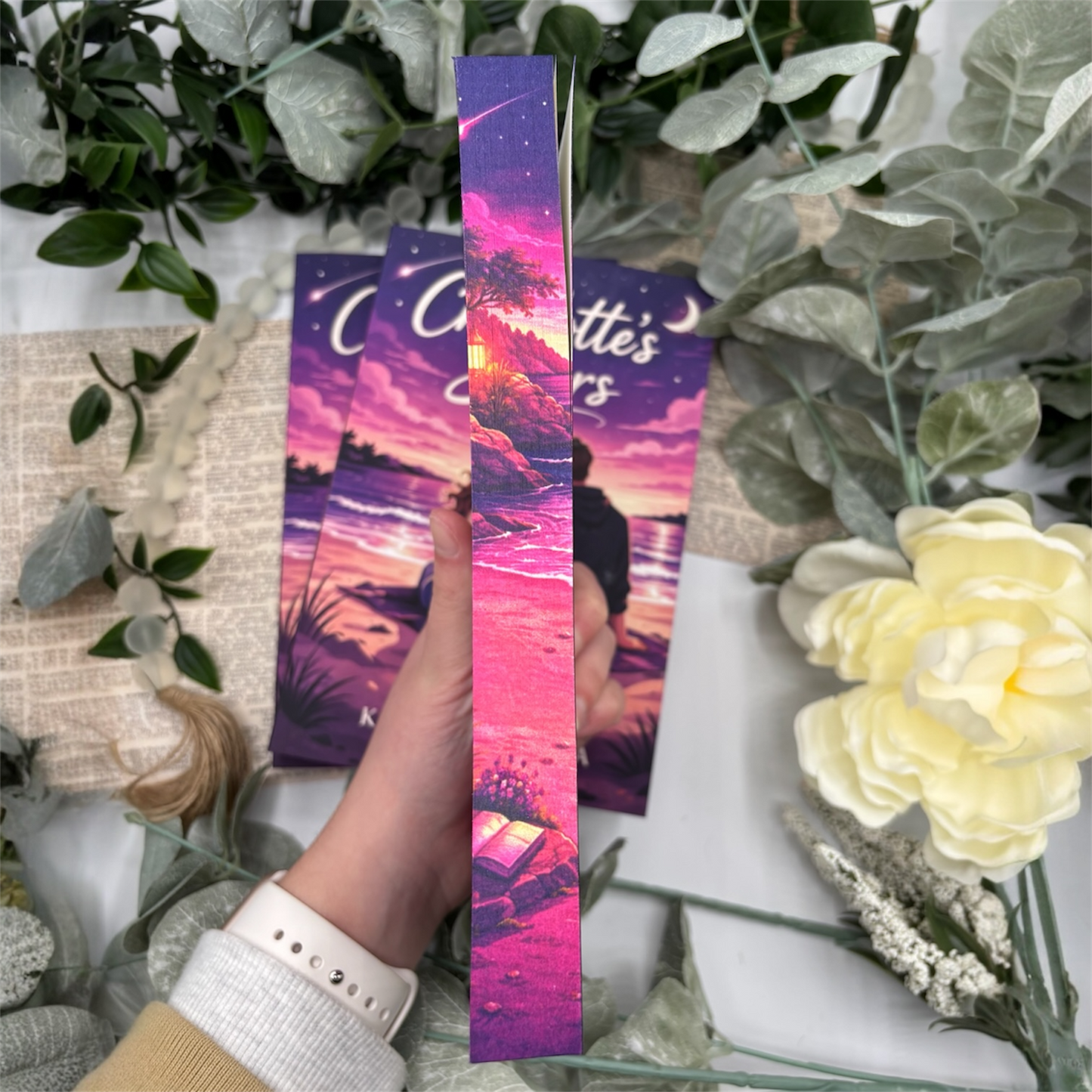 side view of Charlotte’s Scars paperback showing custom sprayed edges special edition