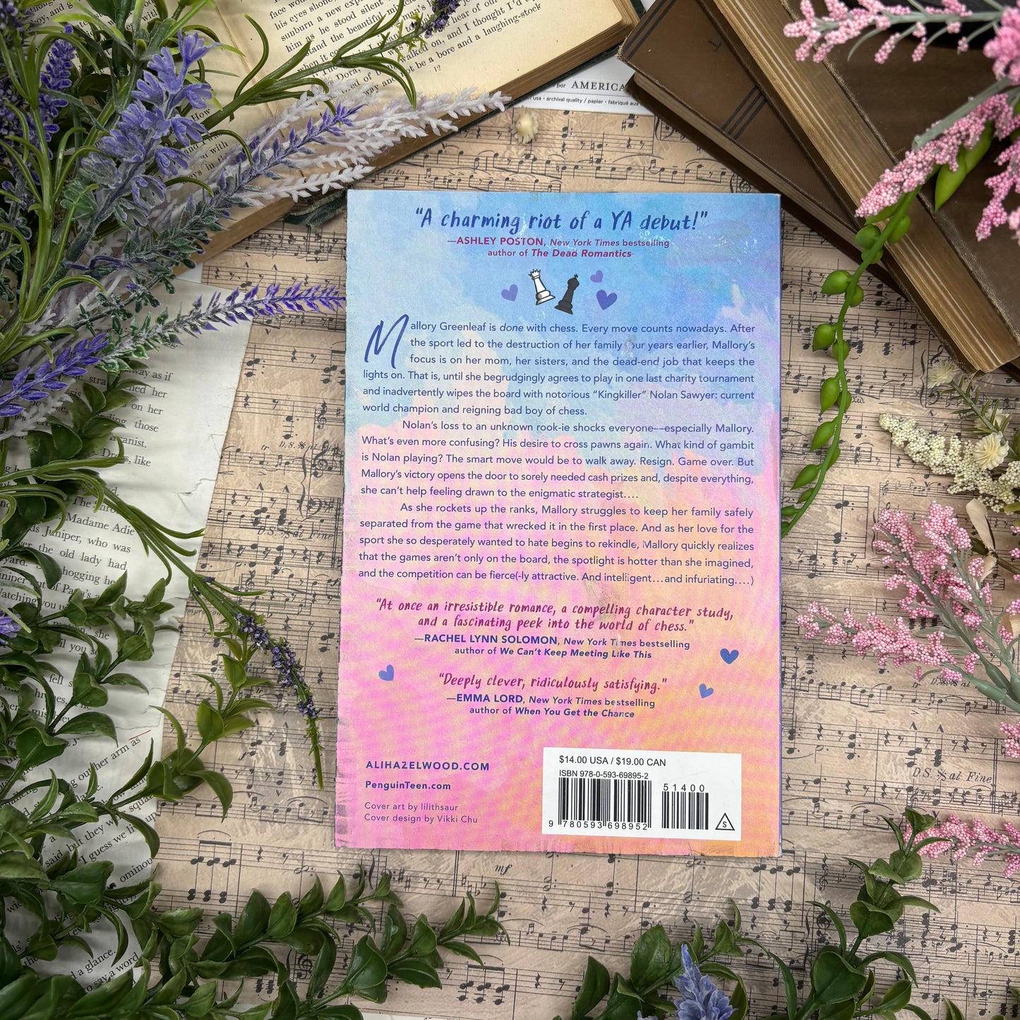 Checkmate special edition paperback box set with stenciled edges by Ali Hazelwood back