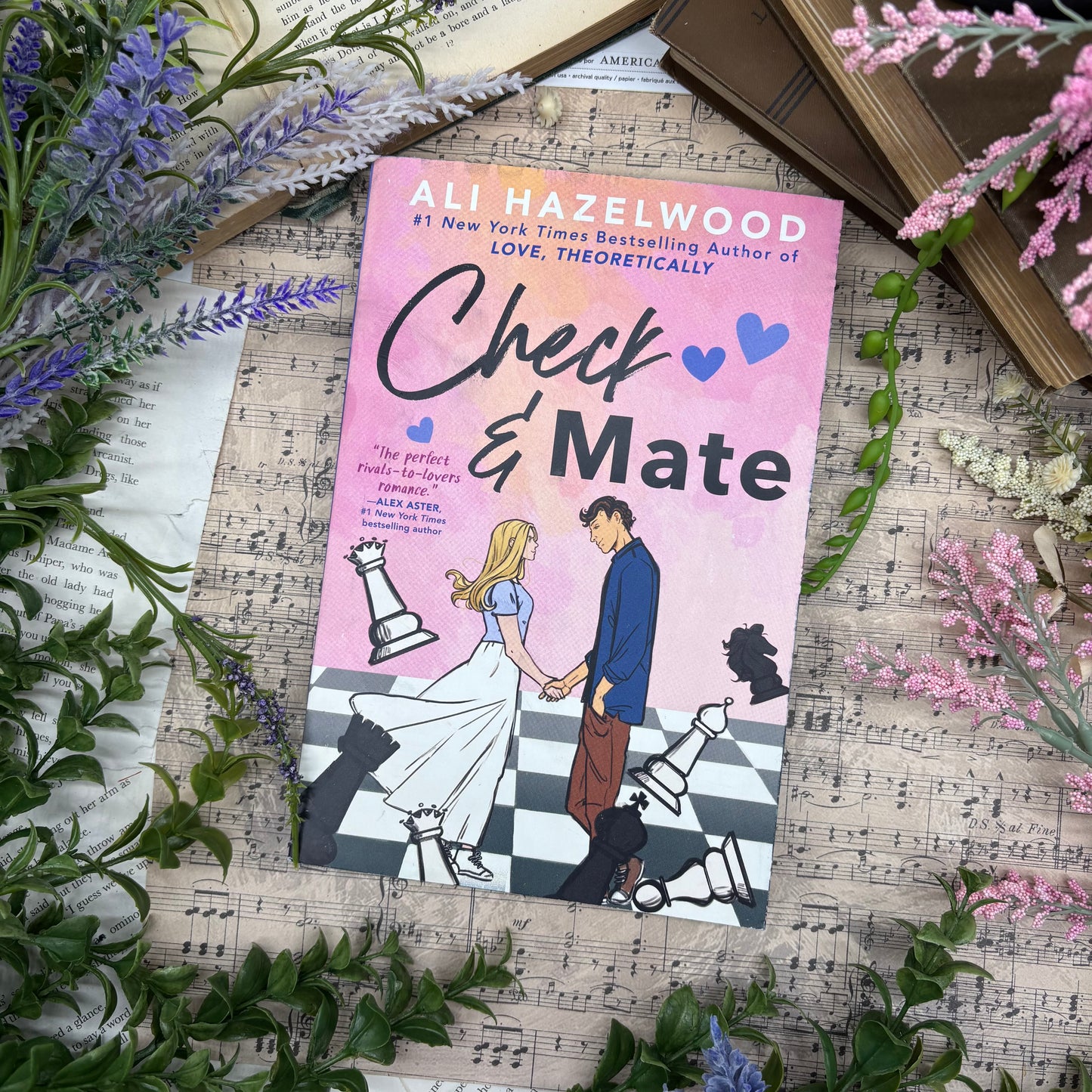 Checkmate special edition paperback box set with stenciled edges by Ali Hazelwood cover