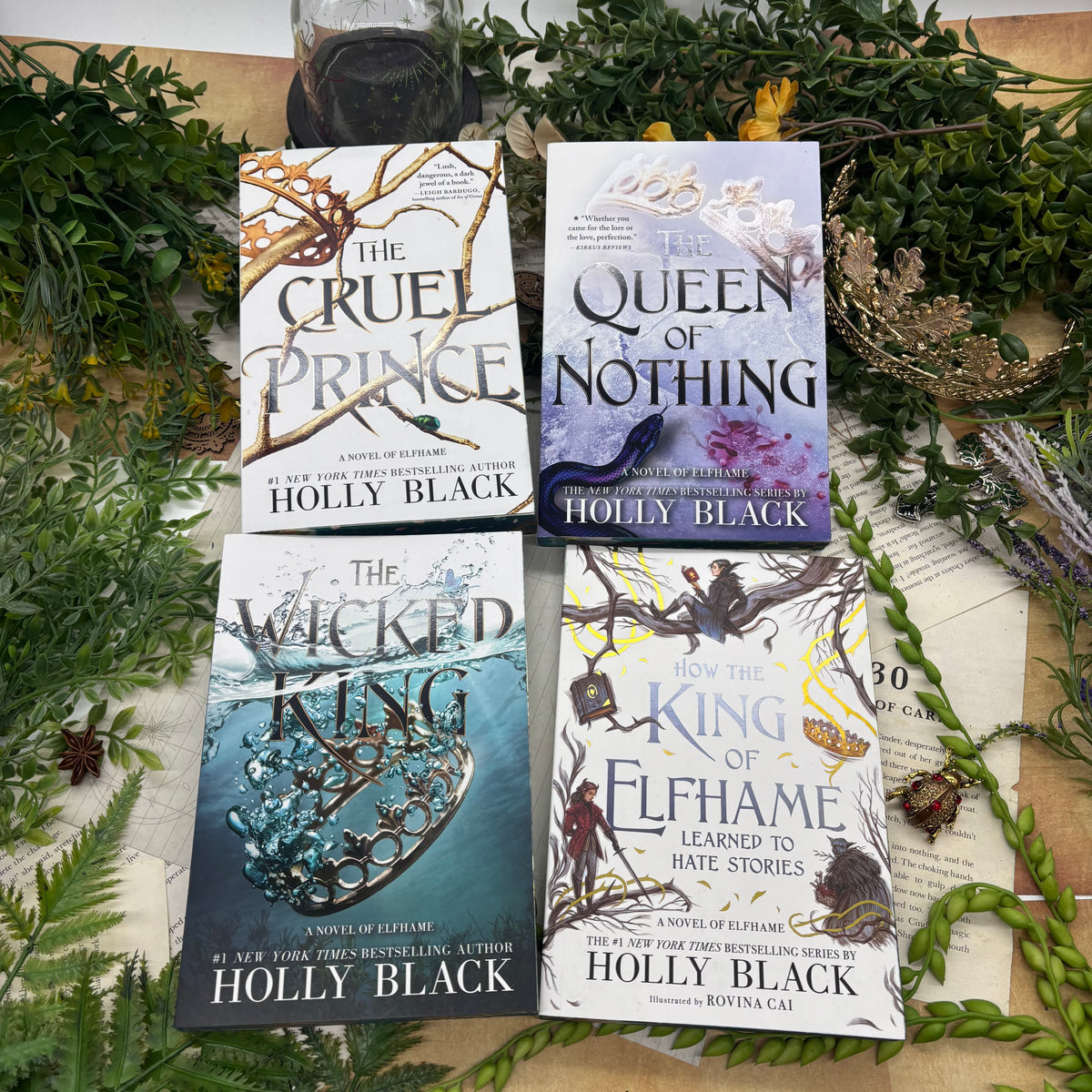 The Cruel Prince Trilogy by Holly Black special edition paperback set with custom designed edges front covers