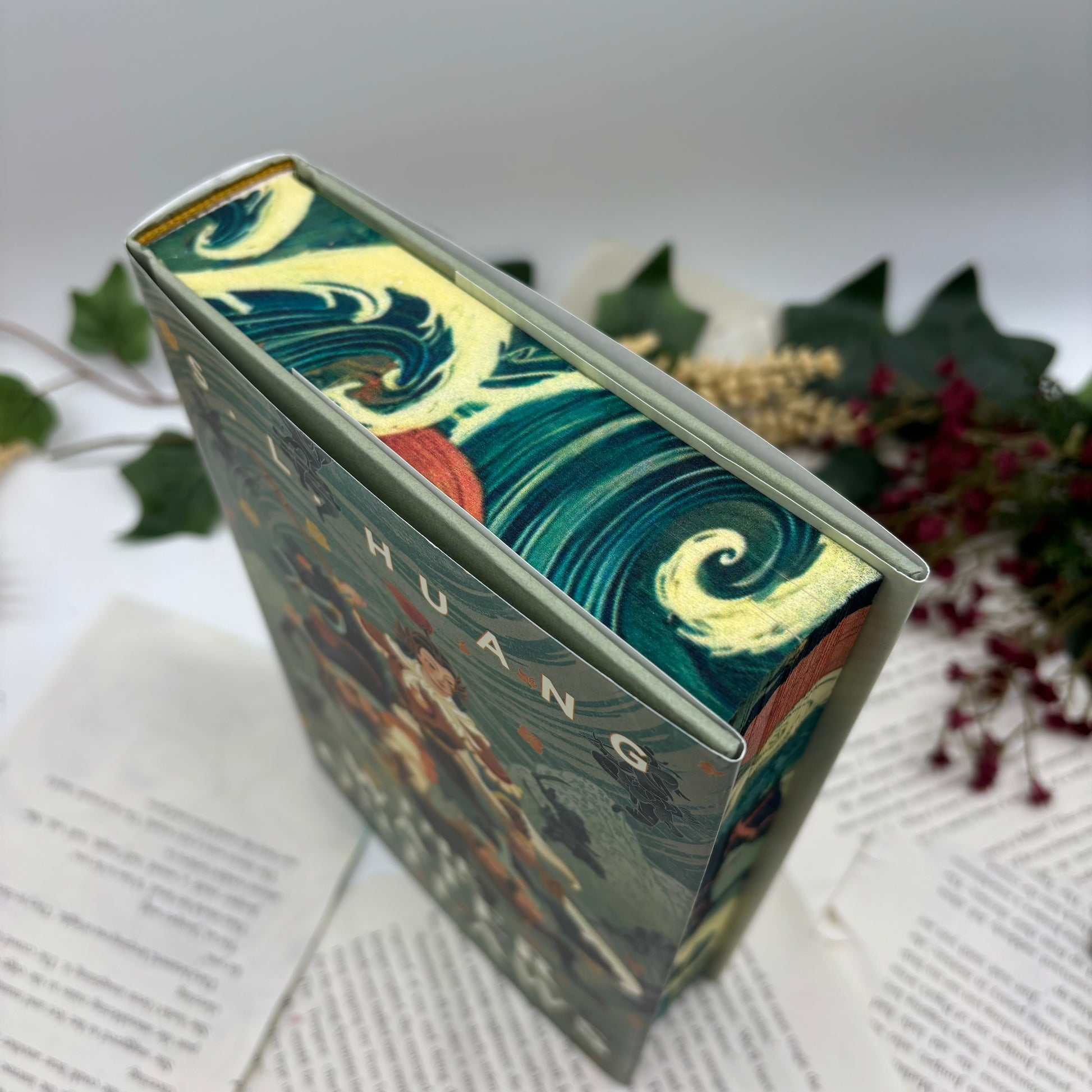 Handmade hardcover edition of The Water Outlaws with printed edges