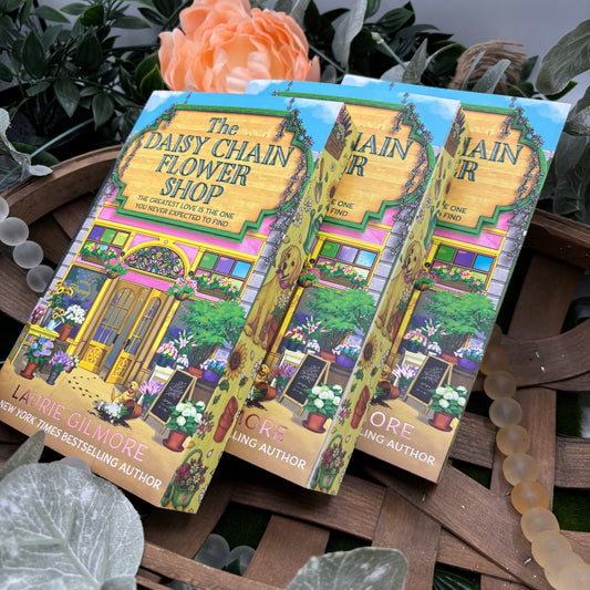 The Daisy Chain Flower Shop by Laurie Gilmore special edition paperback with custom designed edges front view