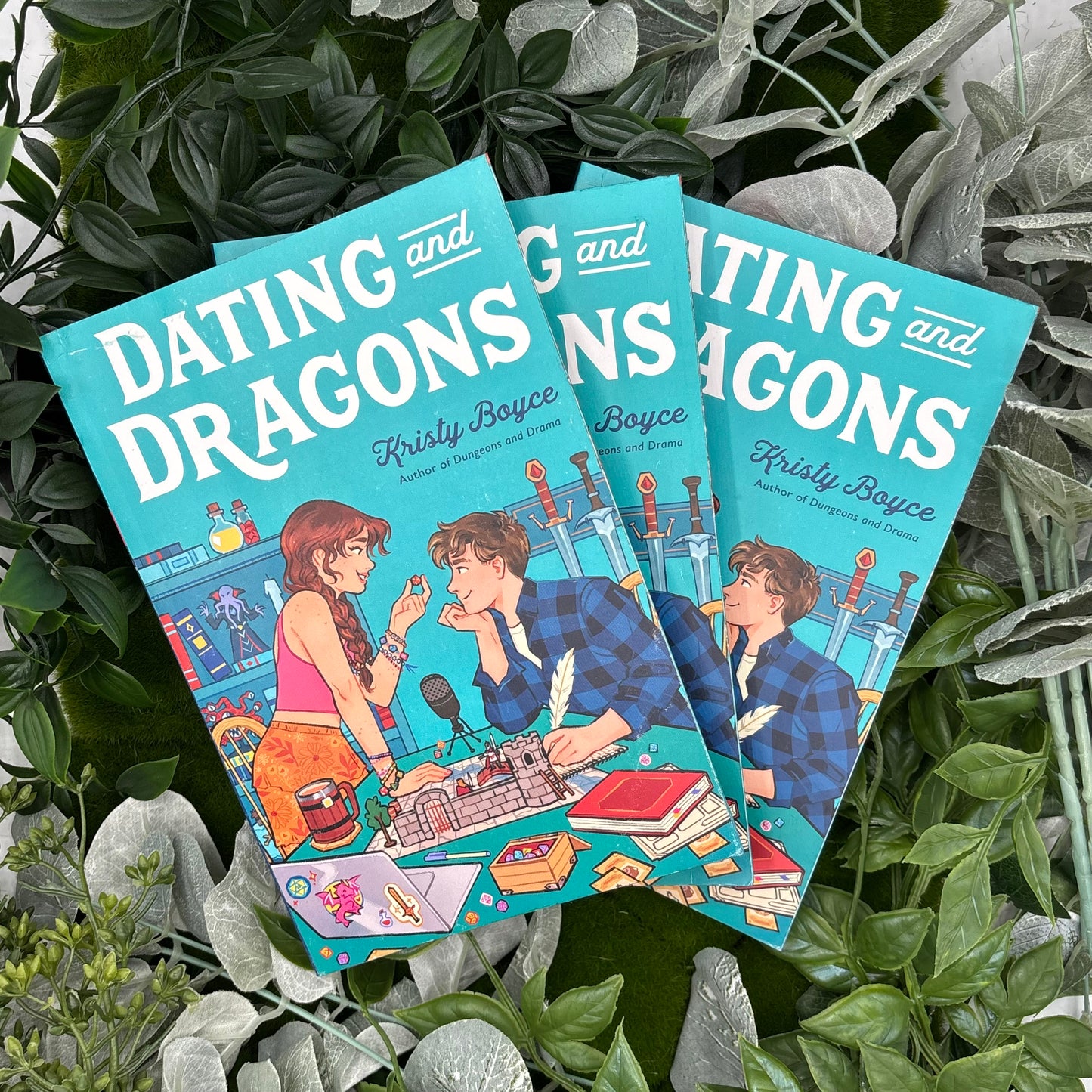 Dating and Dragons by Kristy Boyce special edition paperback with custom designed edges front view