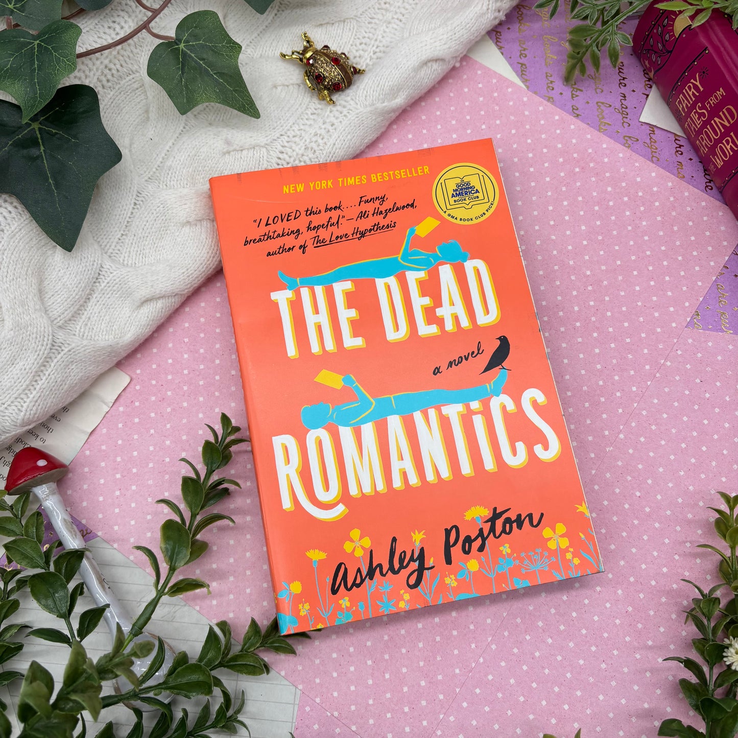 The Dead Romantics by Ashley Poston special edition paperback with custom designed edges front cover view