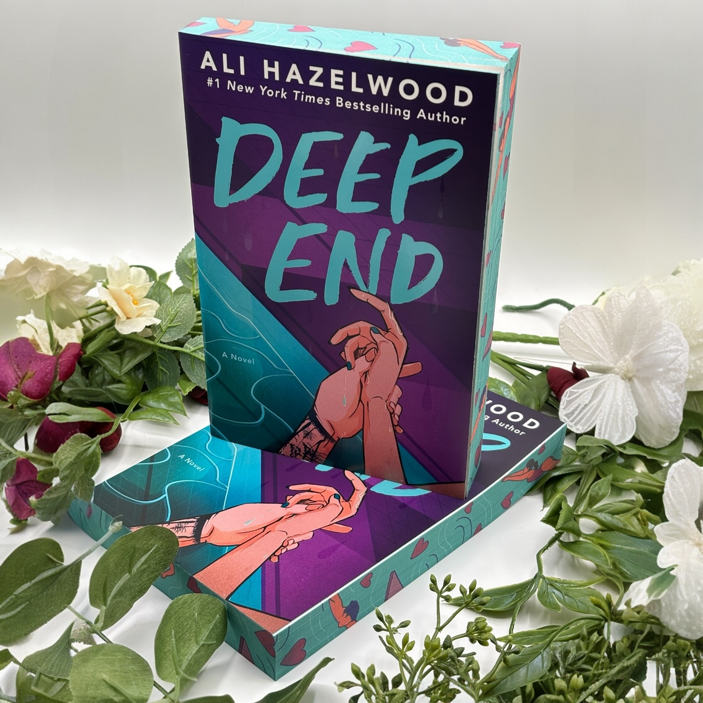 Deep End by Ali Hazelwood special edition paperback with custom edges front view