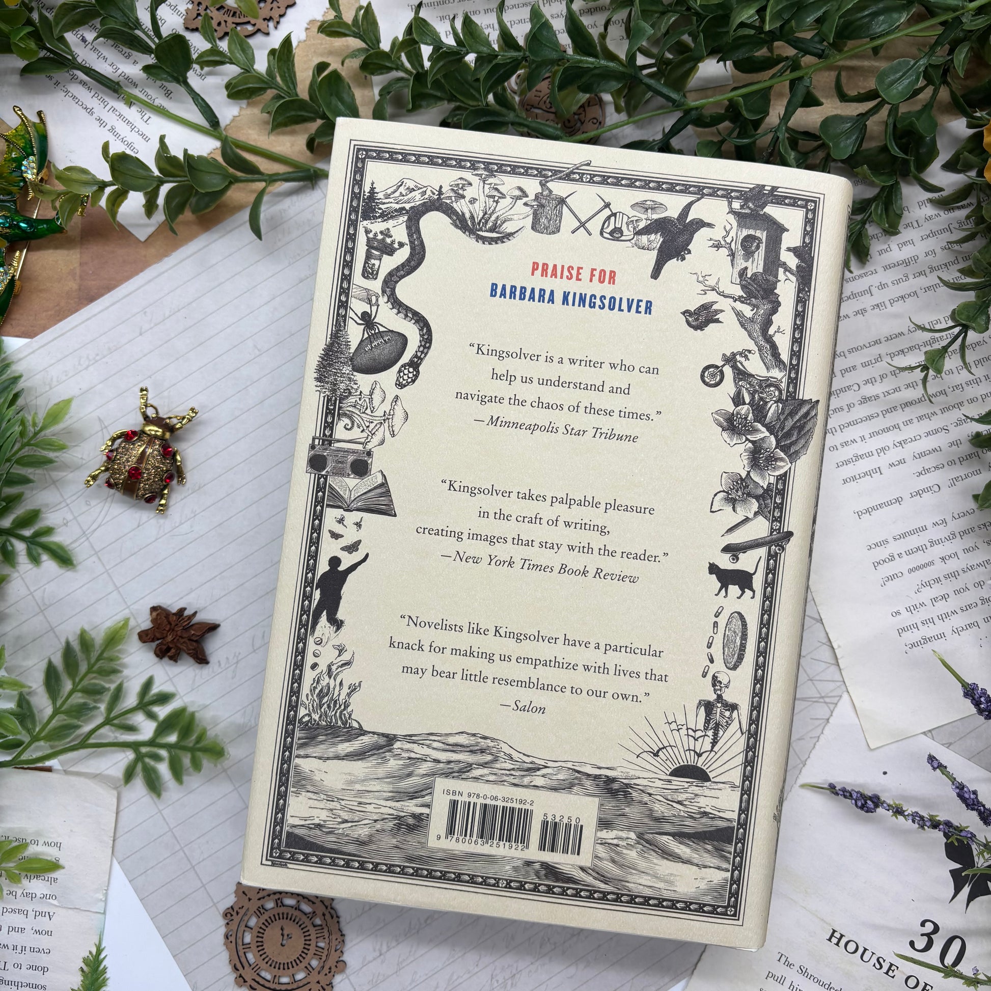 Demon Copperhead by Barbara Kingsolver special edition hardcover with custom designed edges back cover view