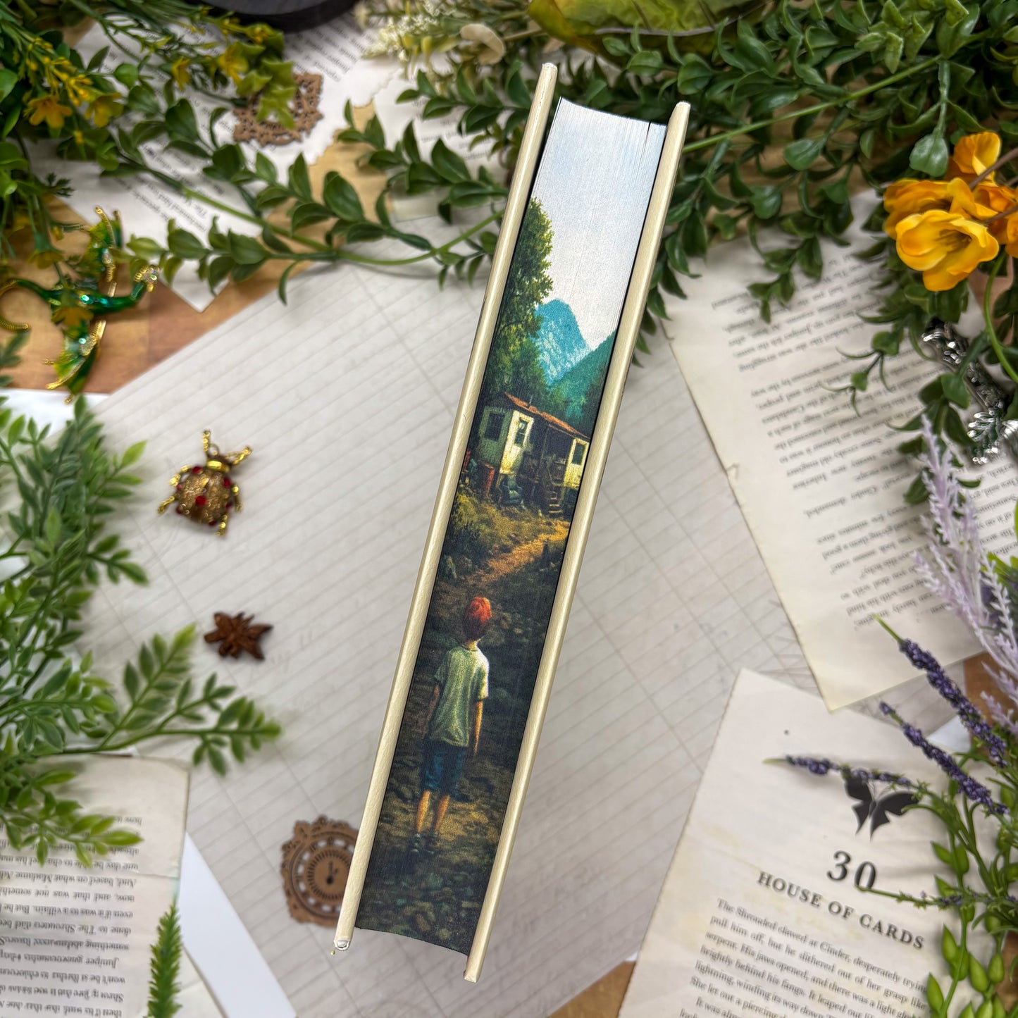 Demon Copperhead by Barbara Kingsolver special edition hardcover with custom designed edges middle view
