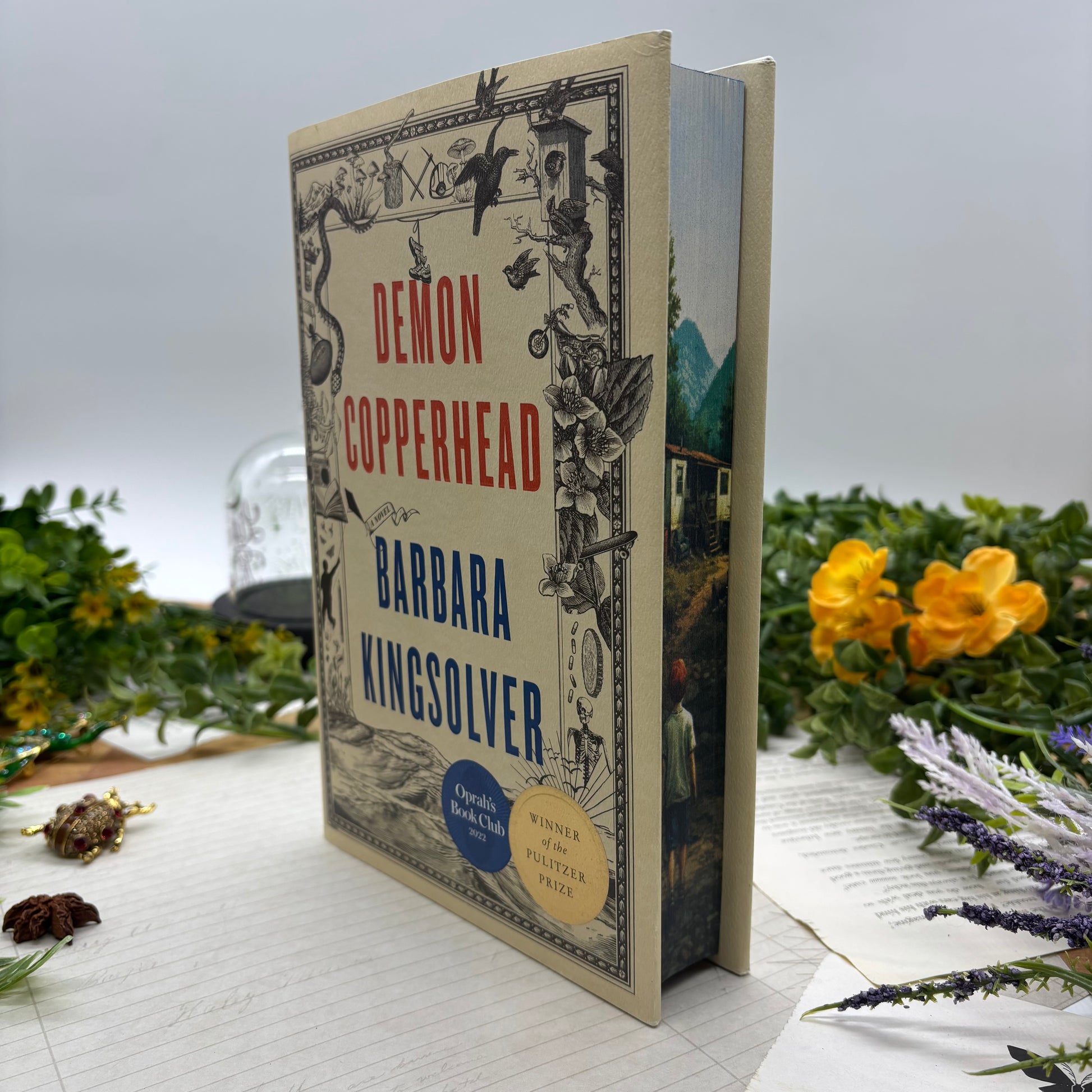 Demon Copperhead by Barbara Kingsolver special edition hardcover with custom designed edges middle view
