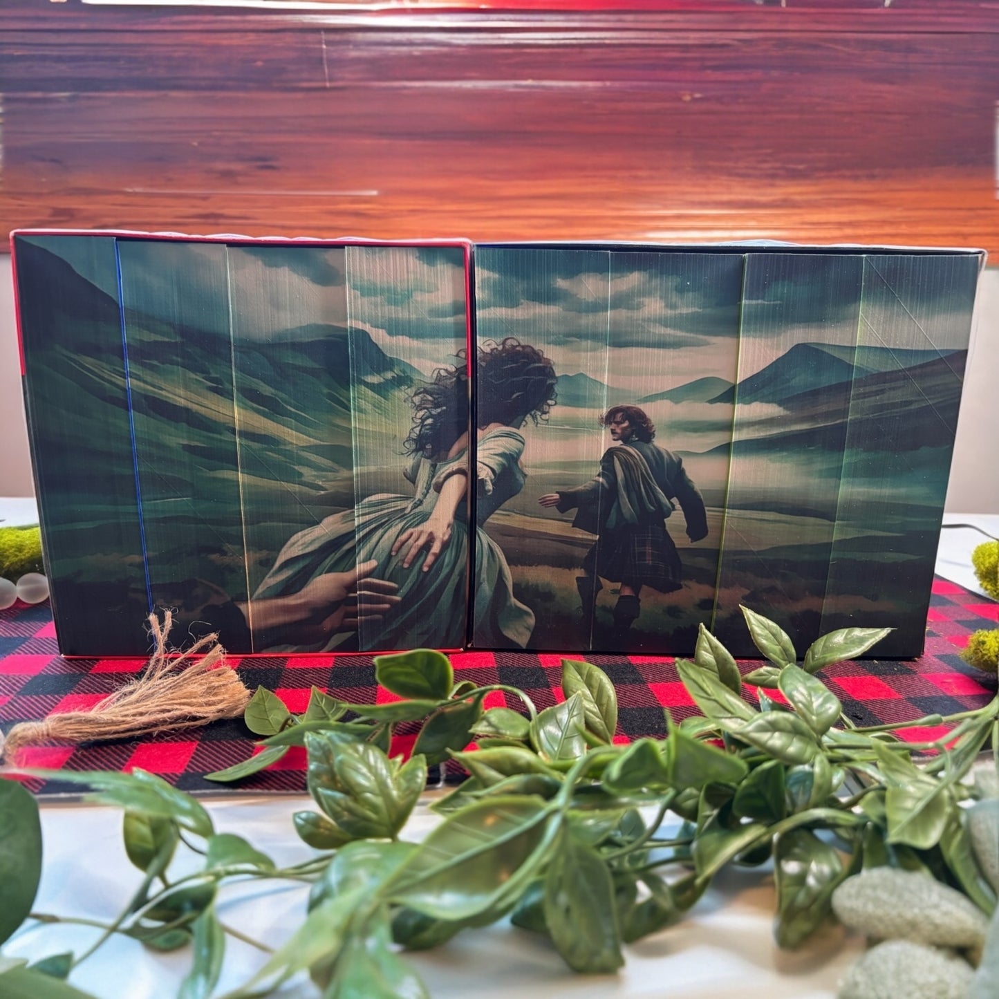 Outlander special edition paperback book set with custom edges by Diana Gabaldon