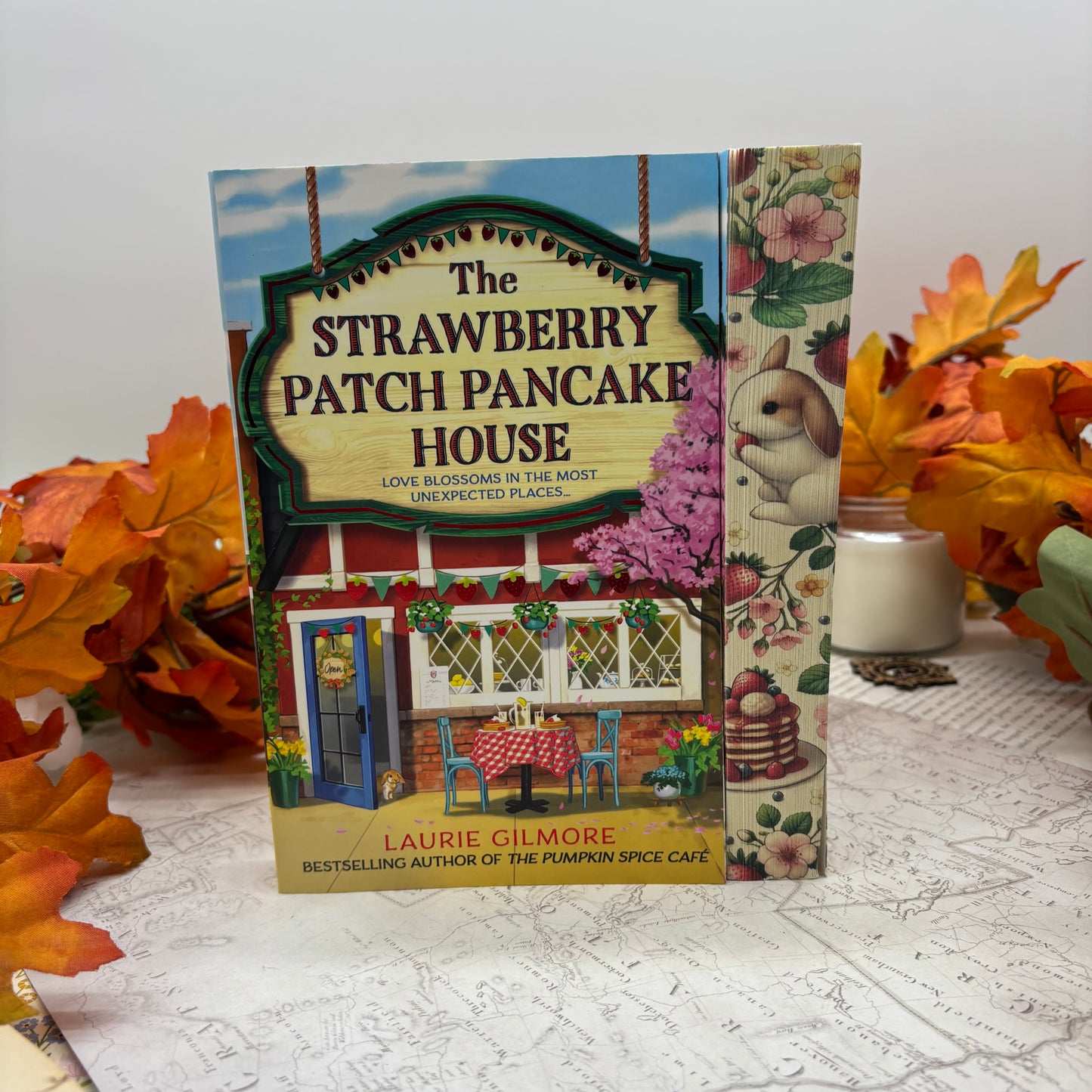 Dream Harbor series by Laurie Gilmore special edition paperback set with custom edges The Strawberry Patch Pancake House