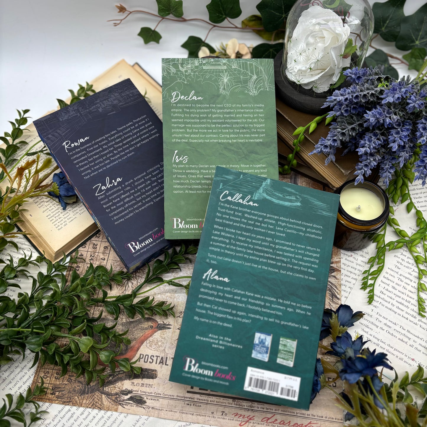 Dreamland Billionaires trilogy special edition paperback set with custom edges by Lauren Asher