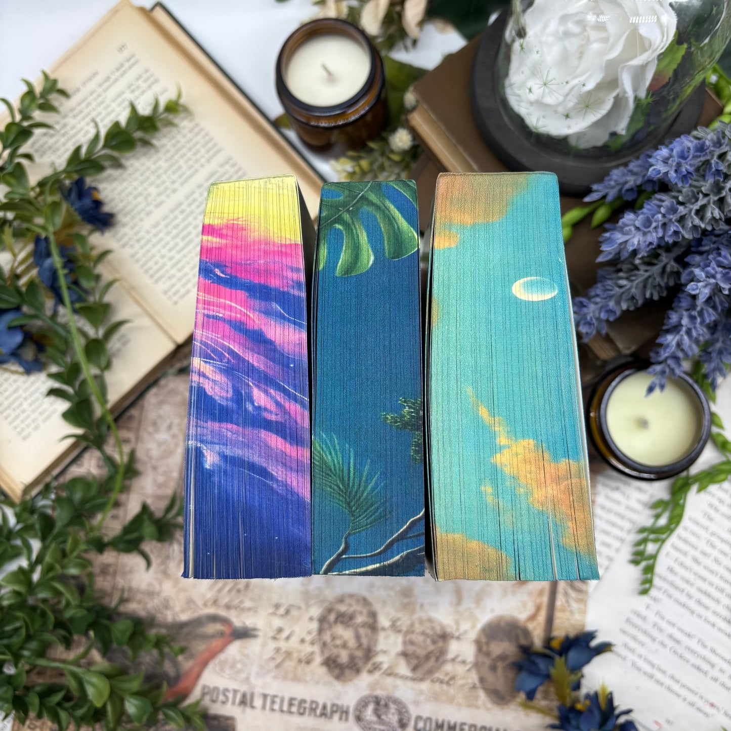 Custom-edged romantasy paperback set by Lauren Asher