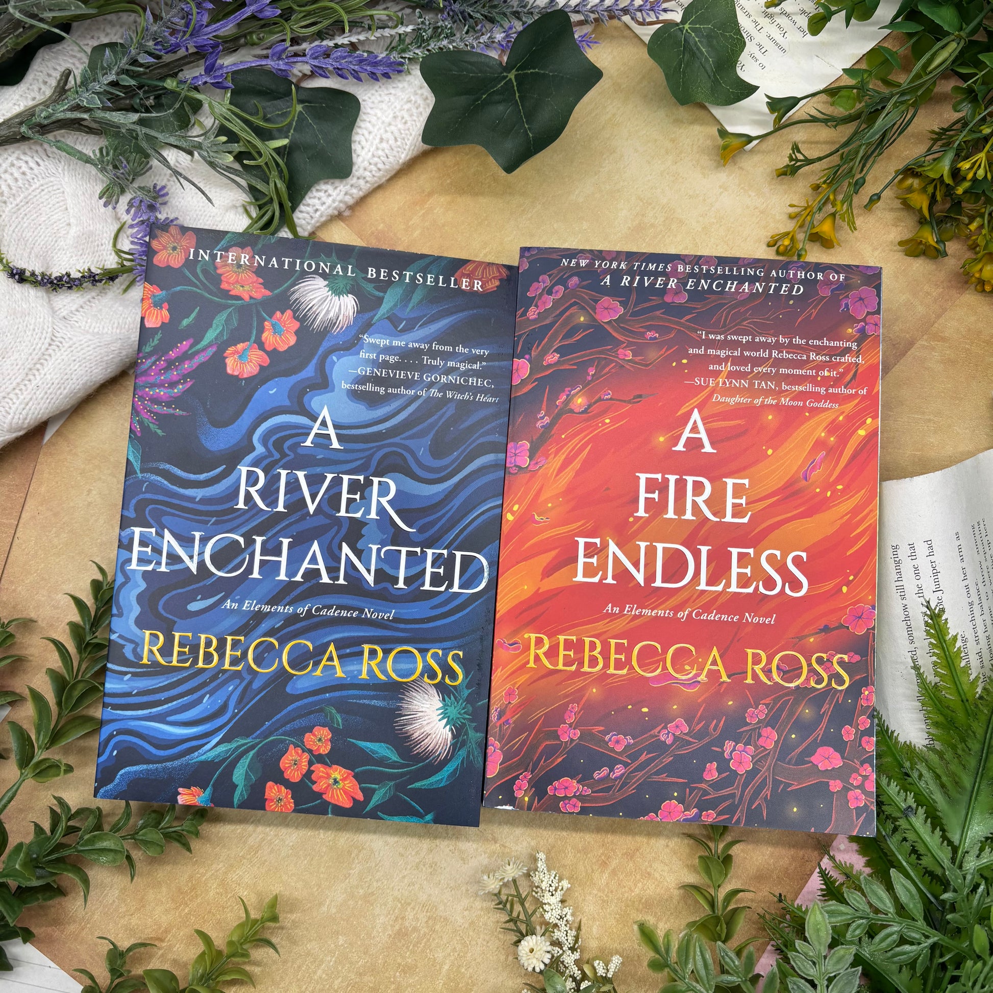 Elements of Cadence duology by Rebecca Ross special edition paperback set with custom edges covers