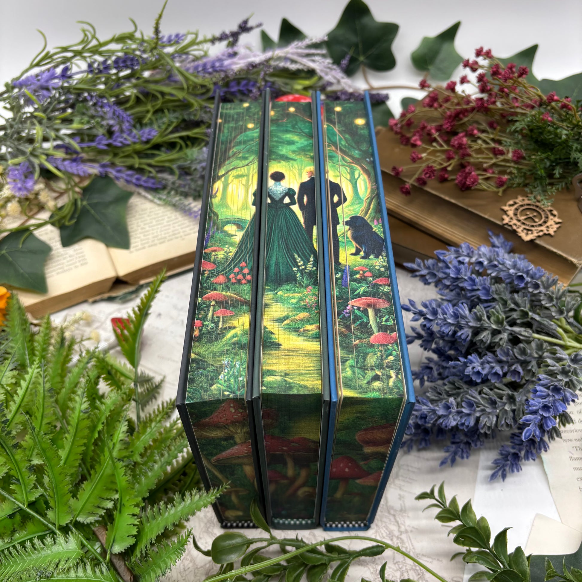 Emily Wilde special edition hardcover book set by Heather Fawcett with custom printed edges