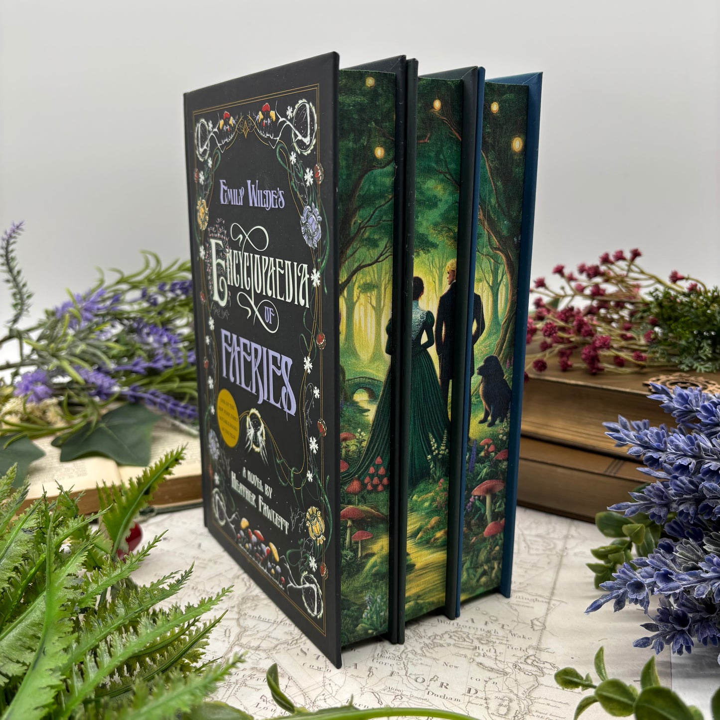 Emily Wilde special edition hardcover book set by Heather Fawcett with custom printed edges