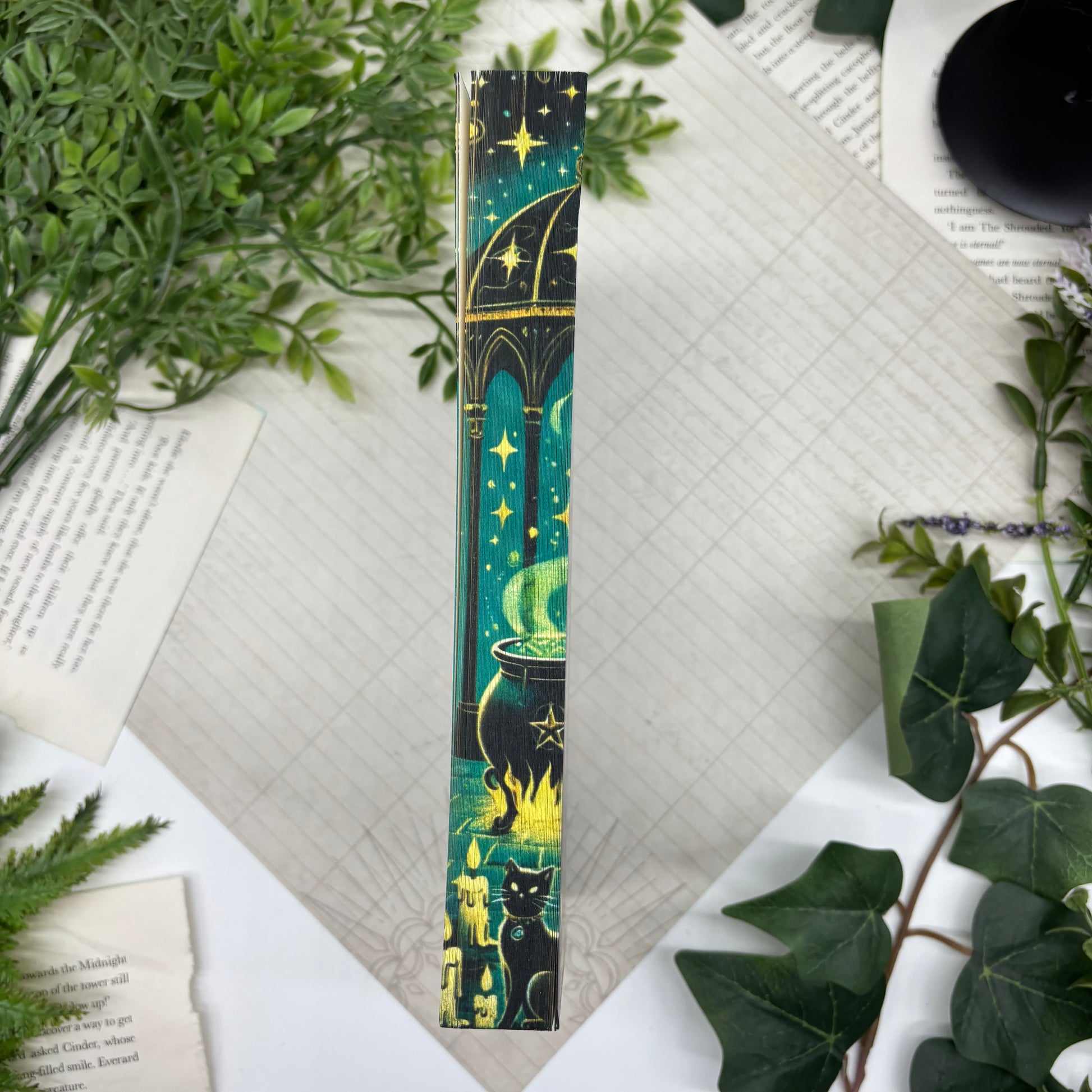 Handmade edition of The Ex Hex by Erin Sterling with custom printed edges