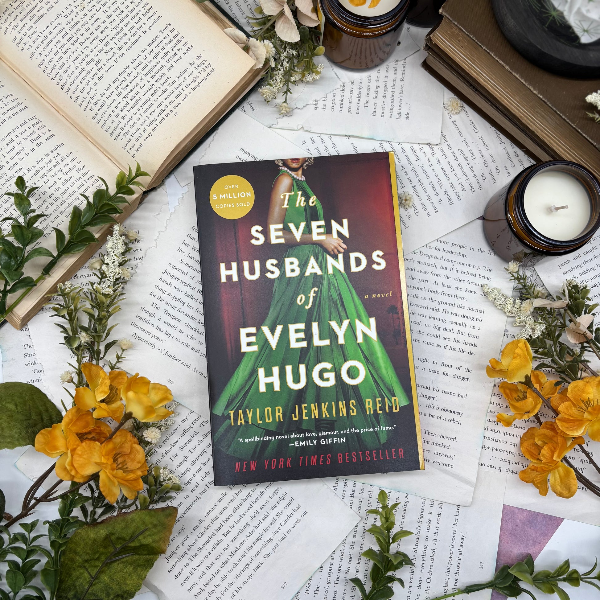Custom-designed handmade Evelyn Hugo book