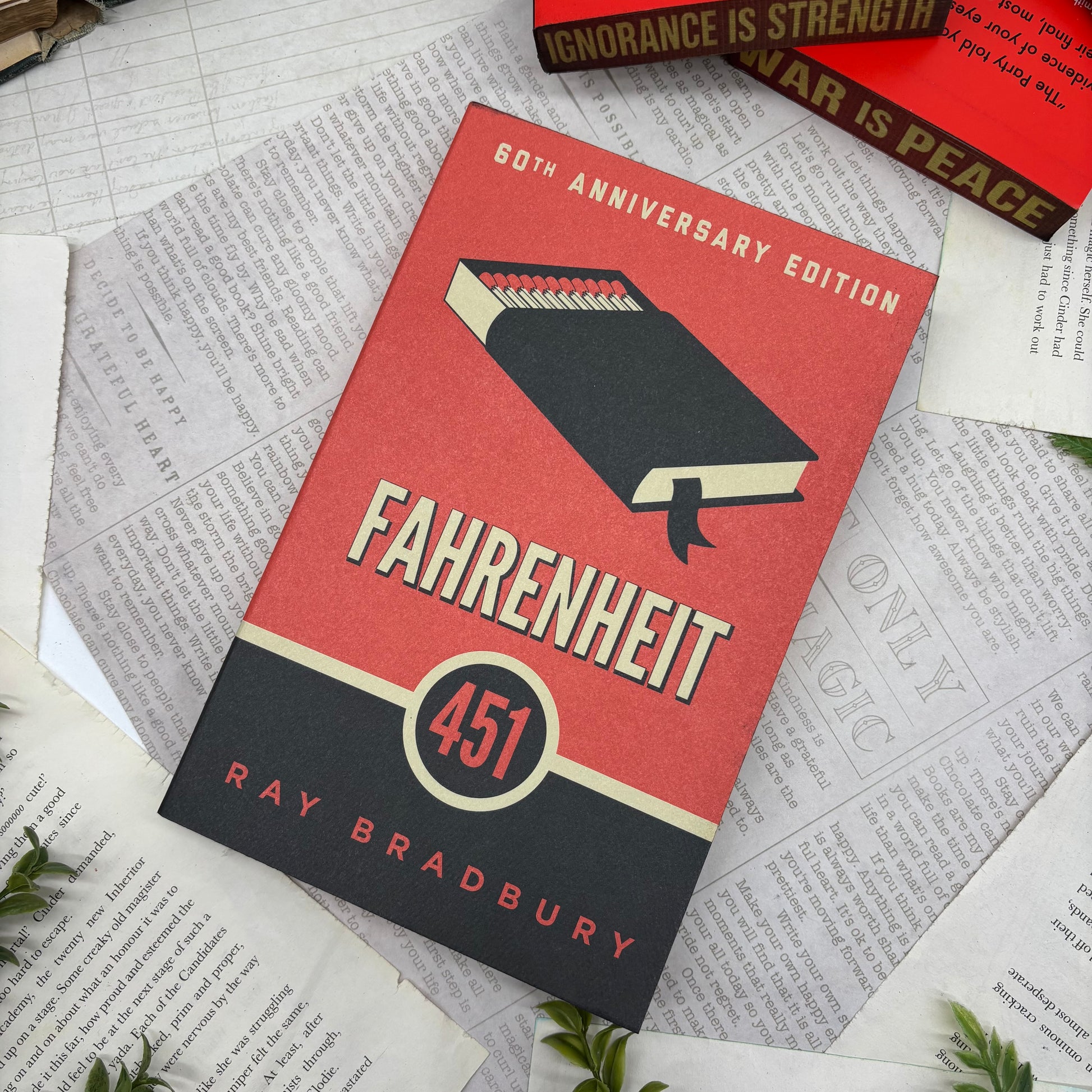 Fahrenheit 451 by Ray Bradbury special edition paperback with custom designed edges front cover view