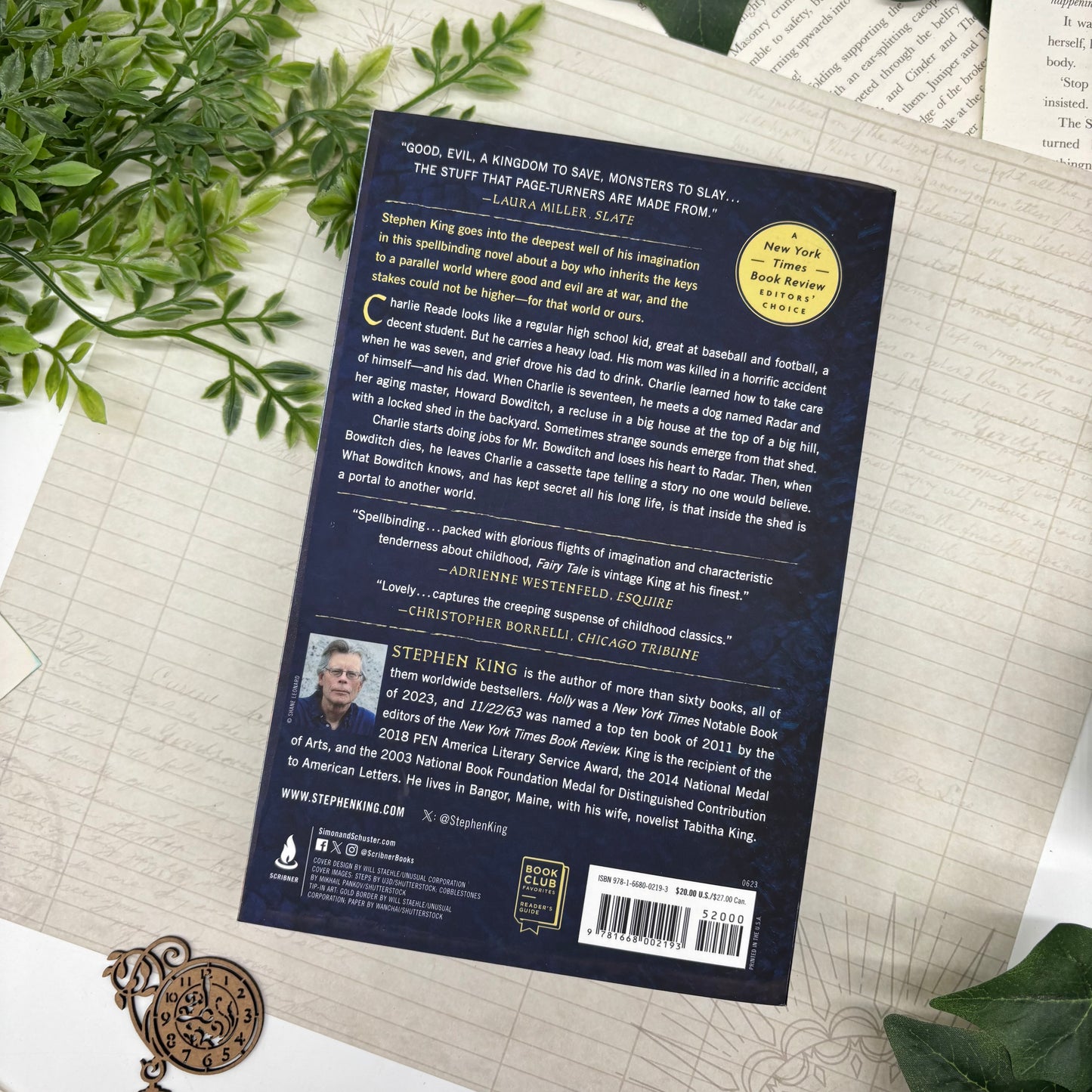 Fairy Tale by Stephen King paperback edition with unique edge design and magical vibe.