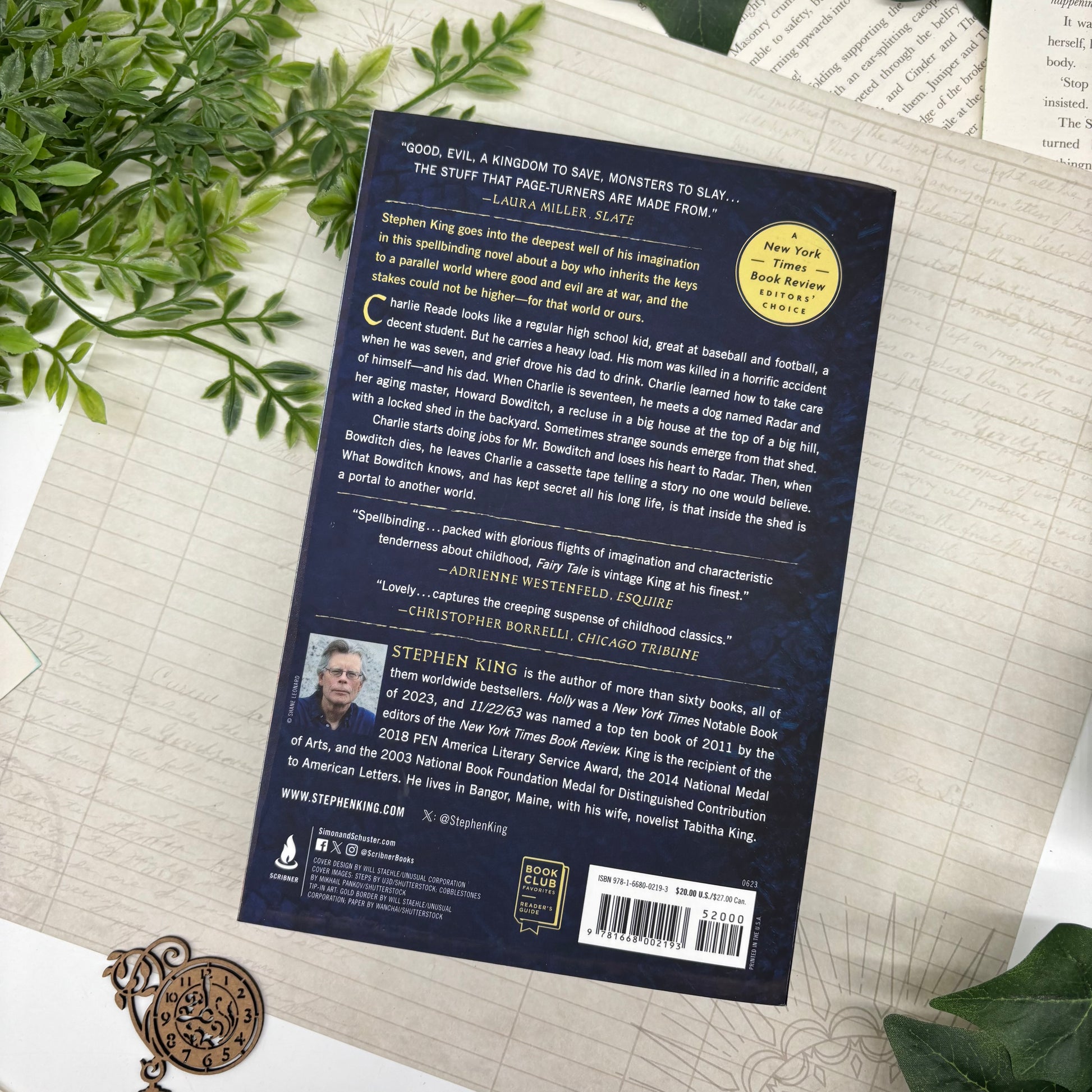 Fairy Tale by Stephen King paperback edition with unique edge design and magical vibe.