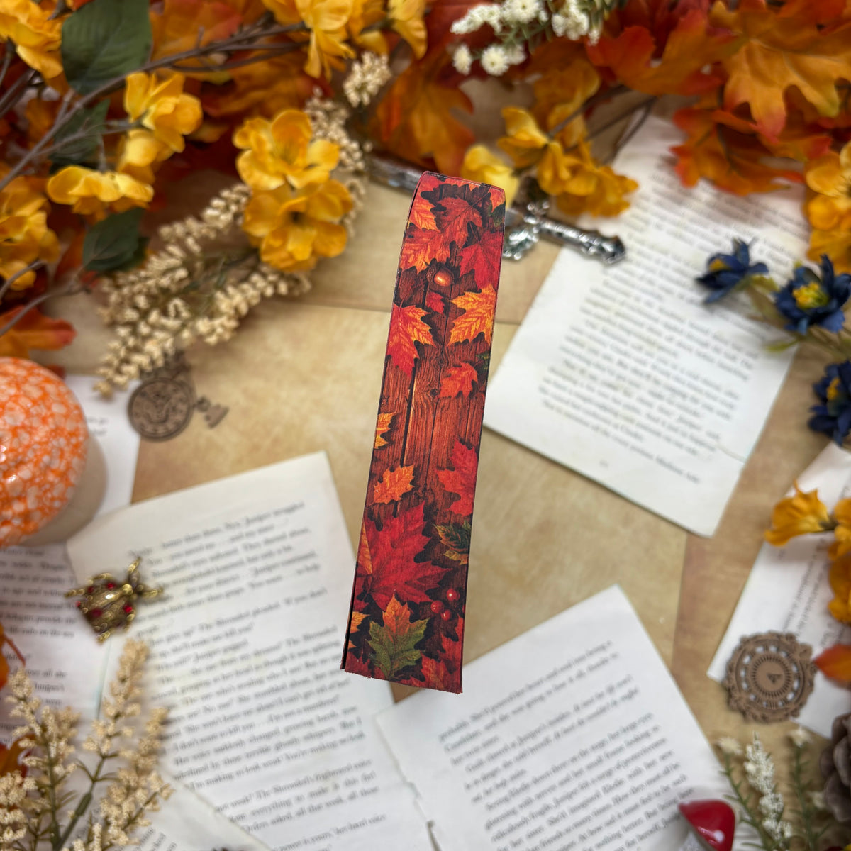 Fall I Want by Lyra Parish special edition paperback with custom designed autumn edges top